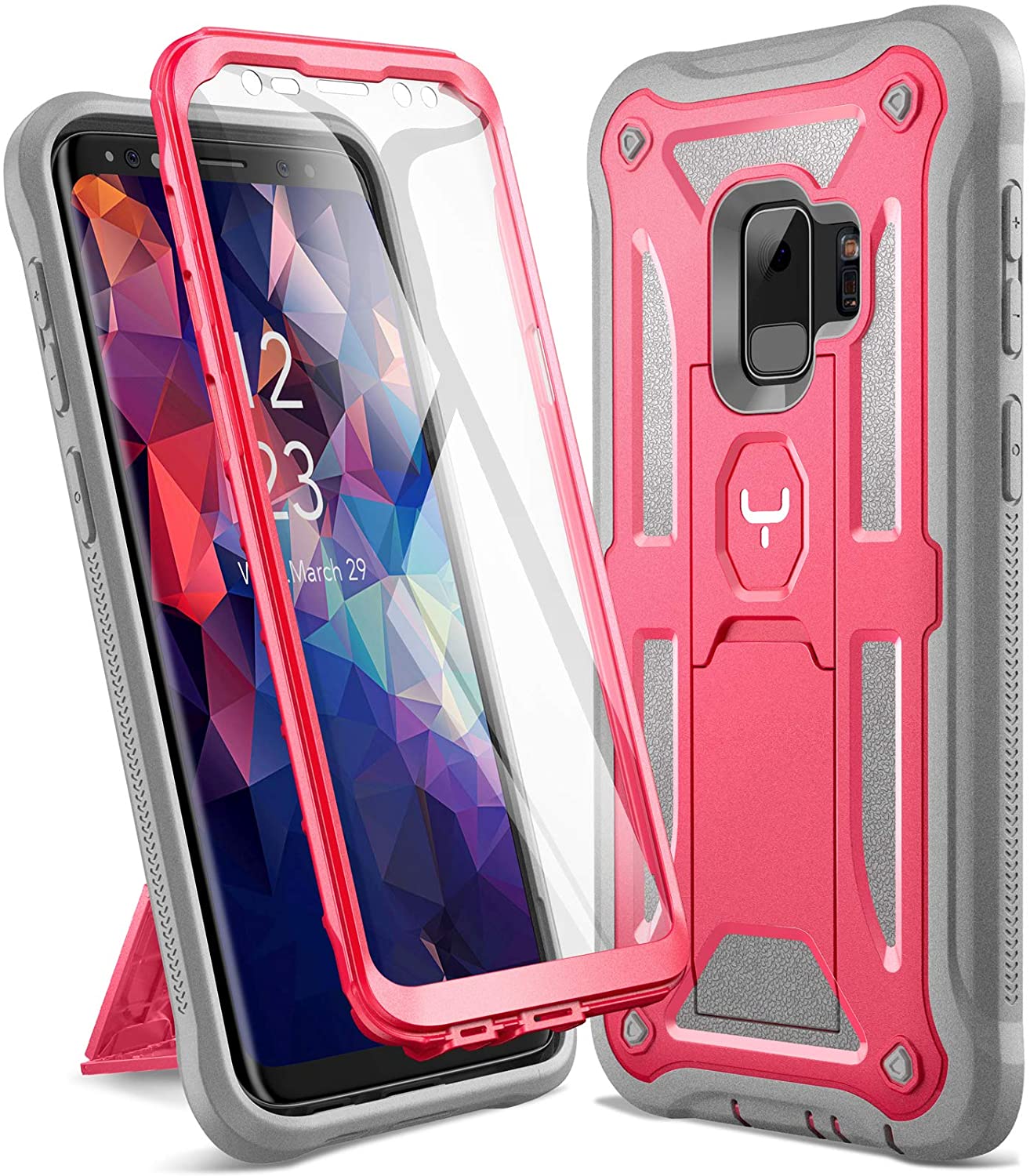 Samsung Galaxy S9 Kickstand Case - Heavy Duty Protective Cover with Built-in Stand | Perfect for Watching Videos, Gaming & Hands-Free Use