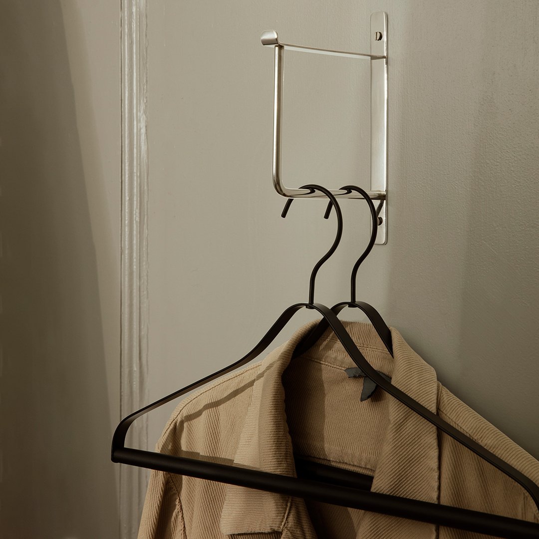 Ferm Living Wall Mounted Hanging Rack - Modern Wooden Coat Hook for Entryway, Bedroom & Bathroom Organization | Perfect for Hanging Coats, Hats, Bags & Towels