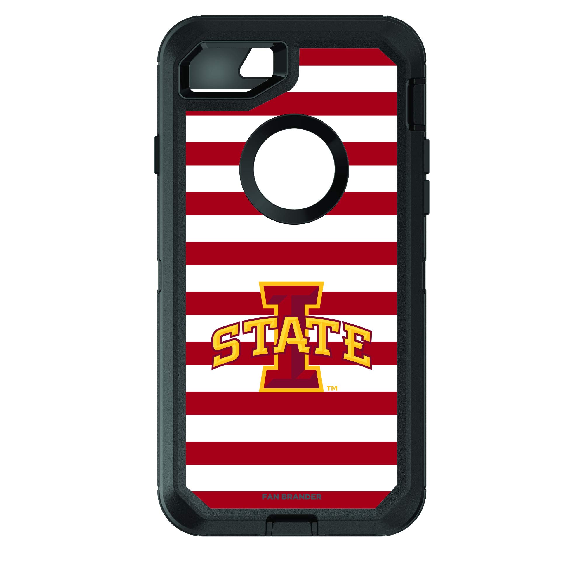 NCAA OtterBox Defender Series Phone Case with Stripes Design - Compatible with Apple iPhone - Durable Protection for Sports & Campus Life