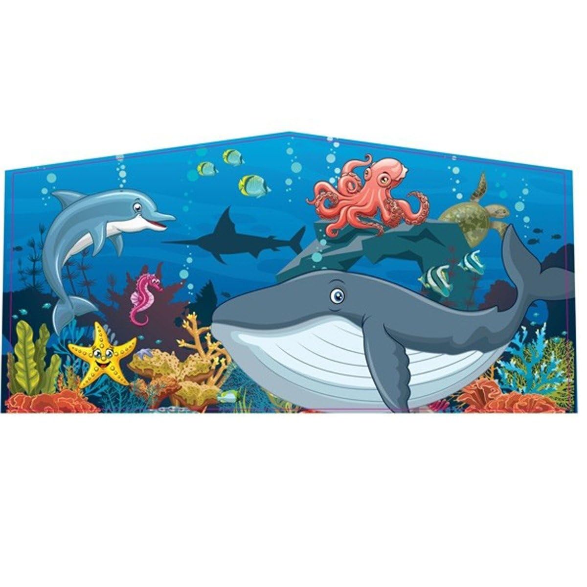 Modular Art Panel for Bounce Houses & Inflatable Slides | Underwater Sea Fish Design | Fits 13-Ft Commercial Inflatables | Perfect for Birthday Parties & Carnival Events