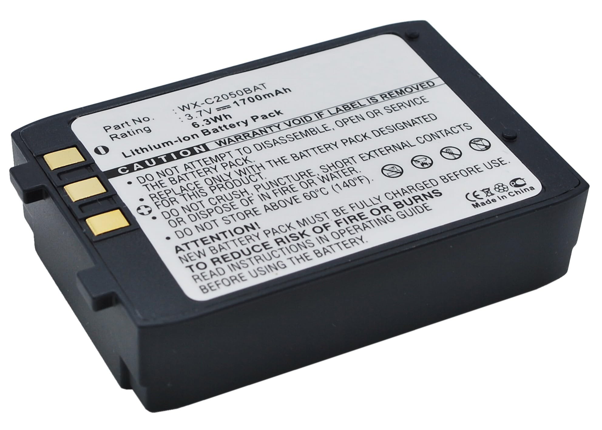 Synergy Digital Wireless Headset Battery - 1700mAh Li-ion Replacement for Panasonic WX-C2050BAT | High Capacity 3.7V Battery | Perfect for Office Headsets & Call Center Use