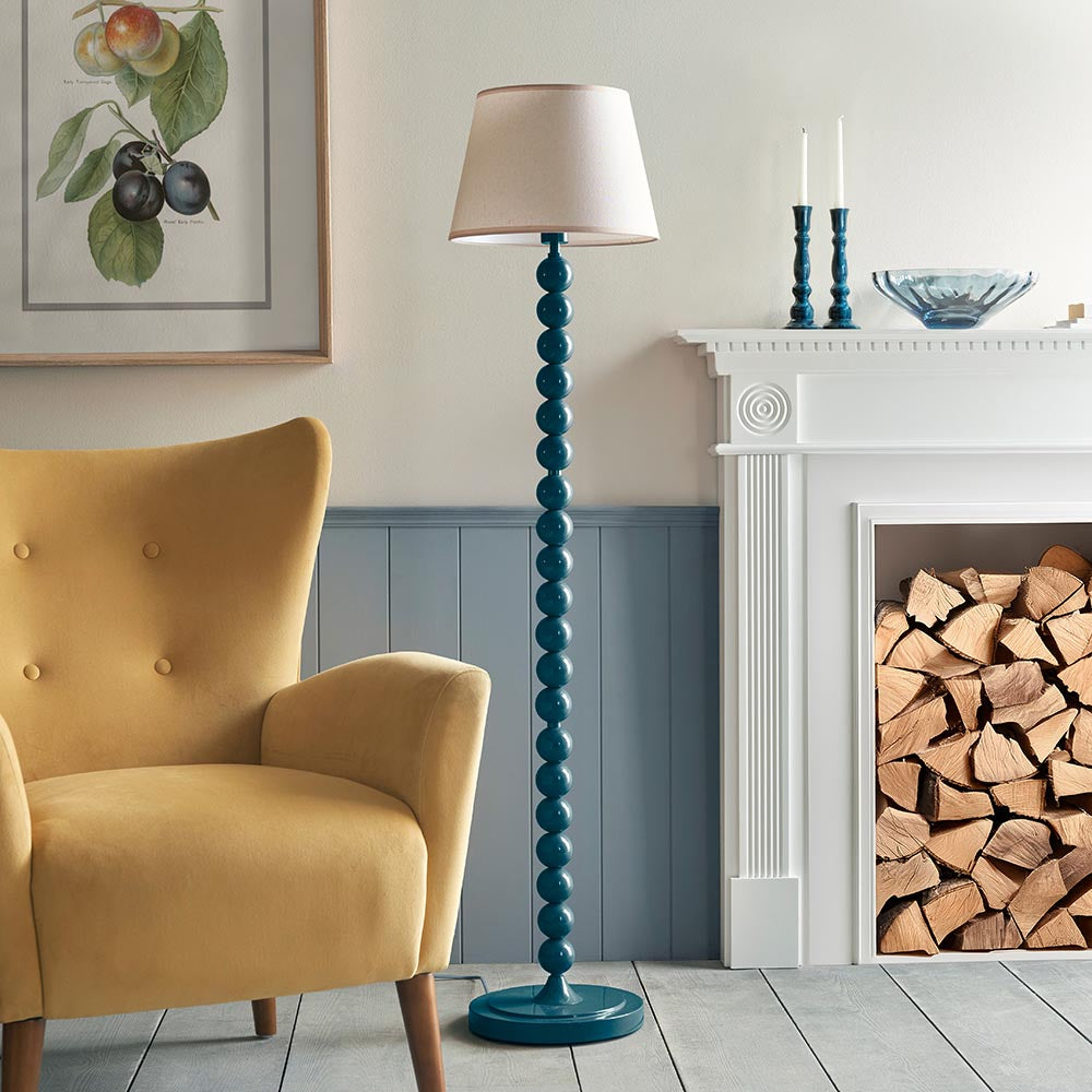 Auralis Ivy Floor Lamp with E27 Socket - Modern Adjustable Standing Light for Living Room, Bedroom & Office - Multiple Finishes Available