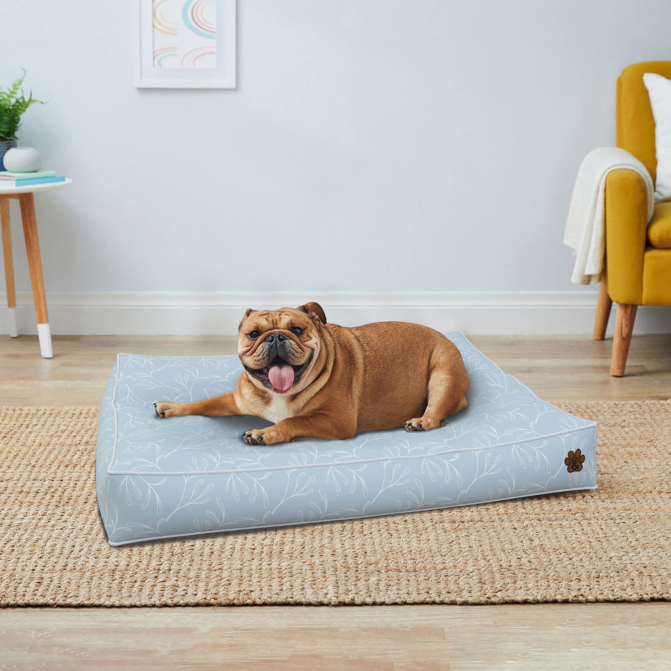 Premium Orthopedic Dog Bed for Large, Medium & Small Dogs - Soft Plush Pet Mattress with Removable Washable Cover, Waterproof & Non-Slip Bottom - Ideal for Crates, Floors & Home Use (Pattern 07, Small)