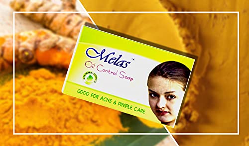 Melas Oil Control Soap for Acne-Prone Skin - Pack of 2 | Deep Cleansing Face Wash for Oily & Combination Skin | Perfect for Daily Skincare Routine & Travel