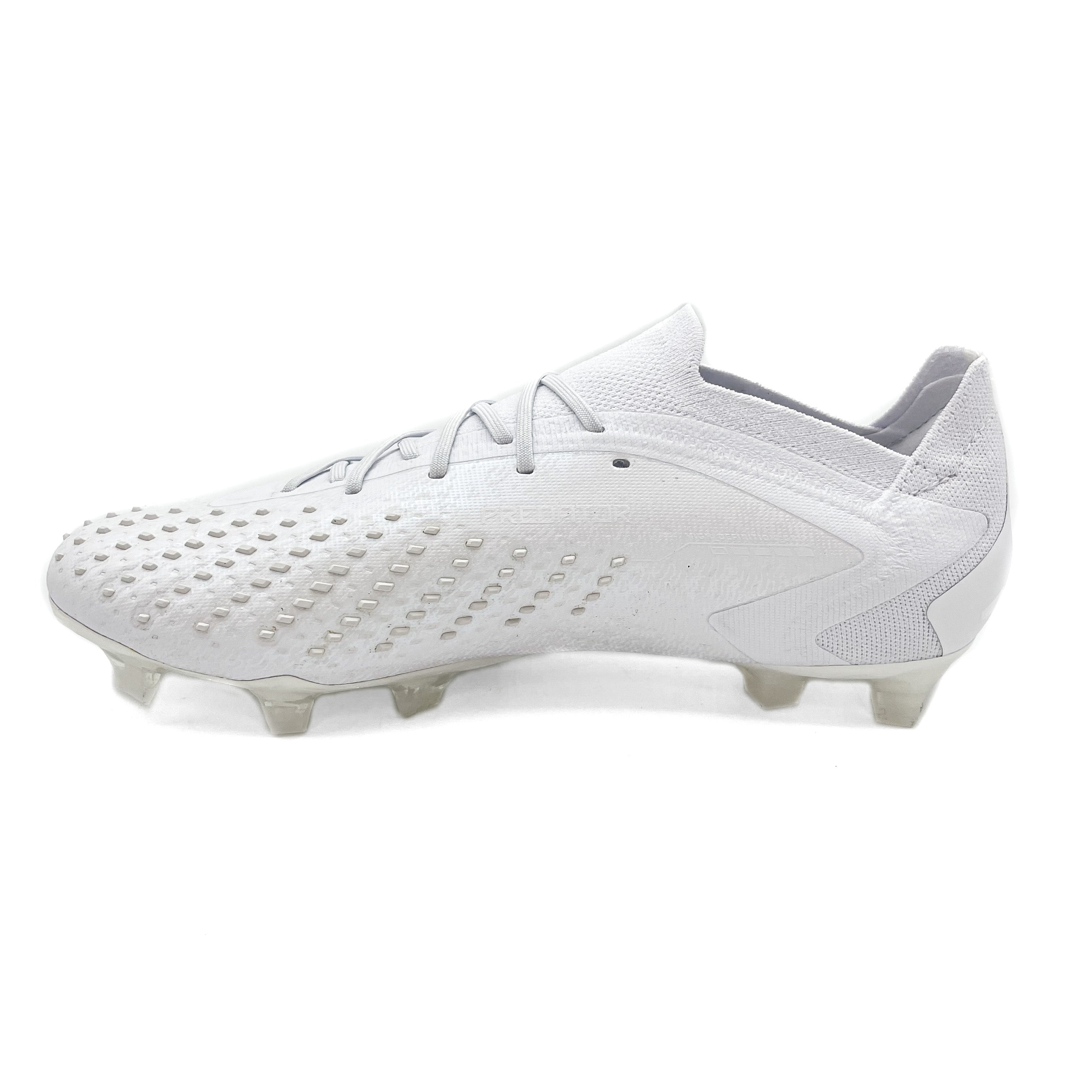Adidas Predator Accuracy.1 FG Soccer Cleats - White Pearlized Football Shoes for Men | Firm Ground Cleats for Professional Matches & Training