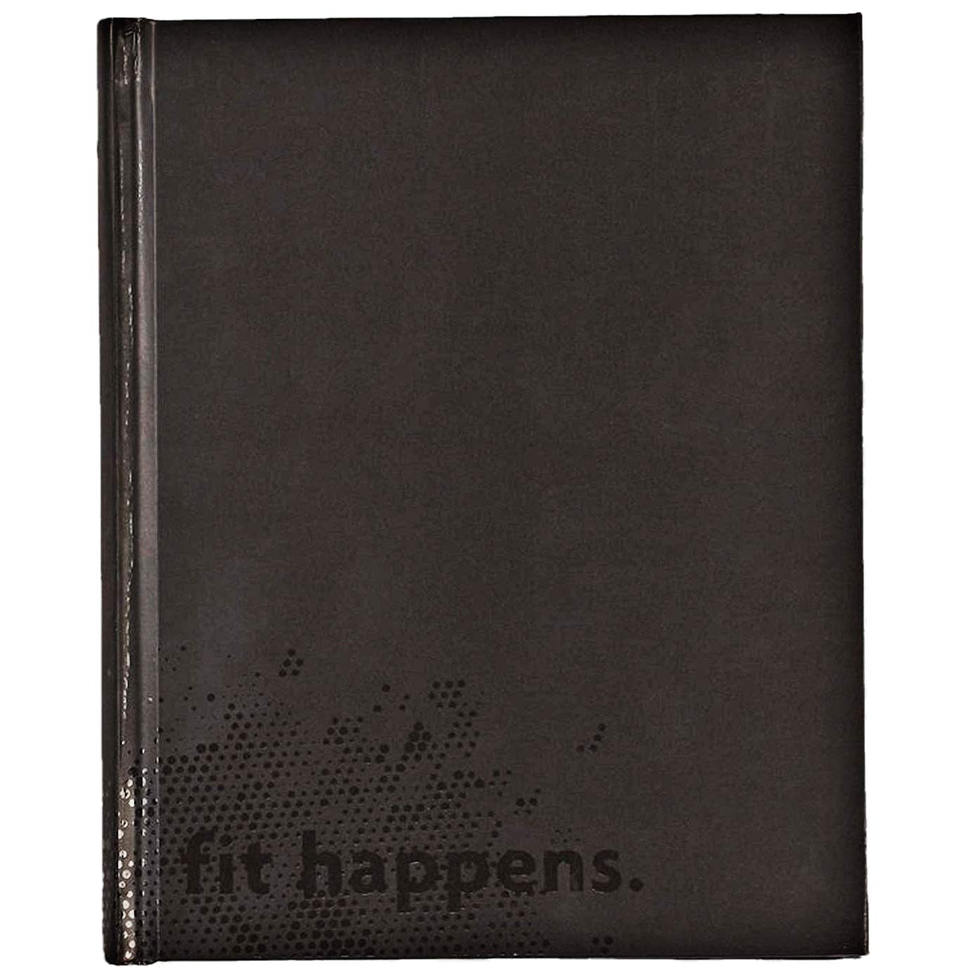 Fitspiration 'Fit Happens' Fitness Goal Tracker & Gratitude Journal - Daily Workout Planner & Mindfulness Diary for Gym Motivation & Self-Care Routine