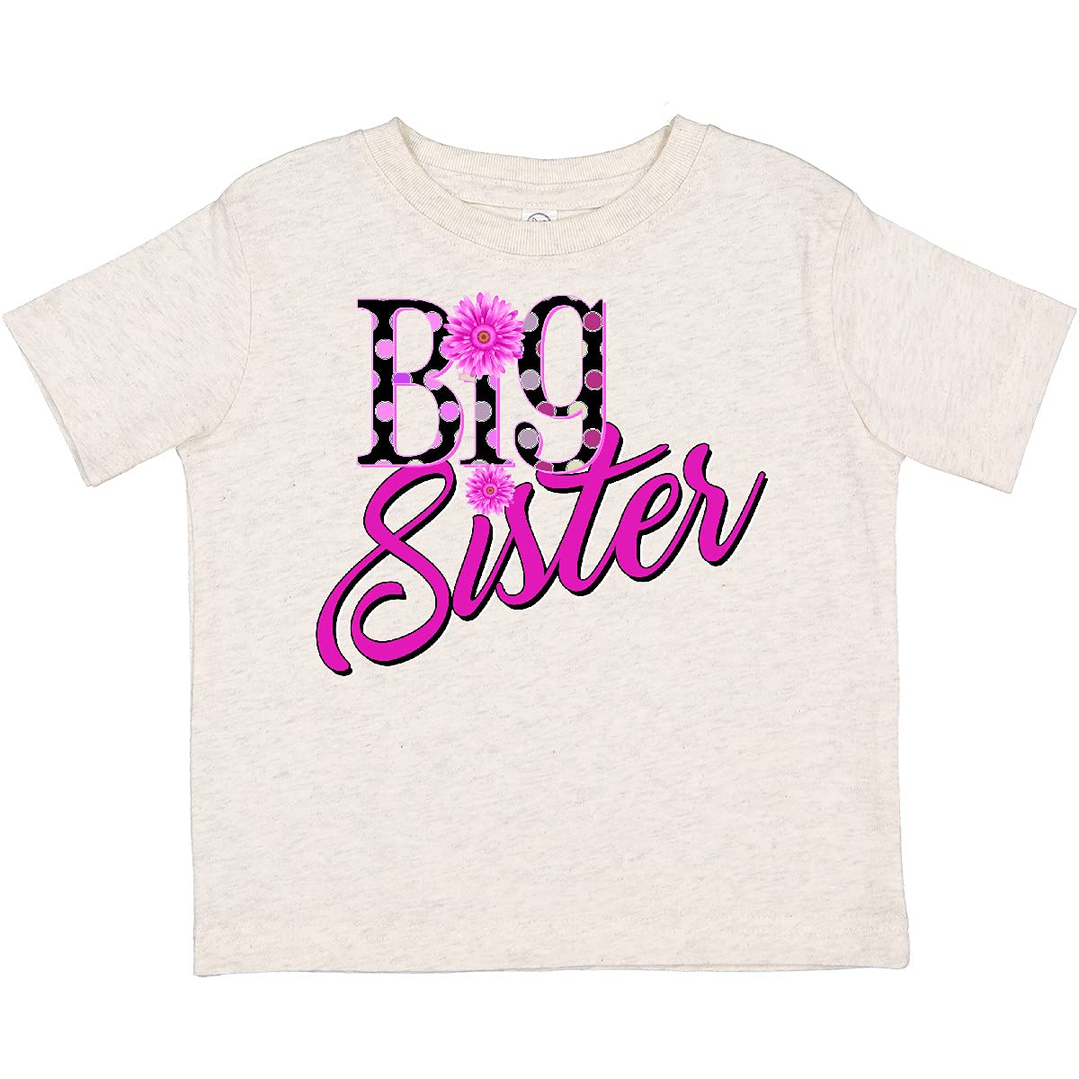 Inktastic Big Sister with Polka Dots Toddler T-Shirt - Cute Sibling Matching Outfit for Toddler Girls & Big Sisters - Perfect for Family Photos, Birthday Gifts & Sister Bonding Moments