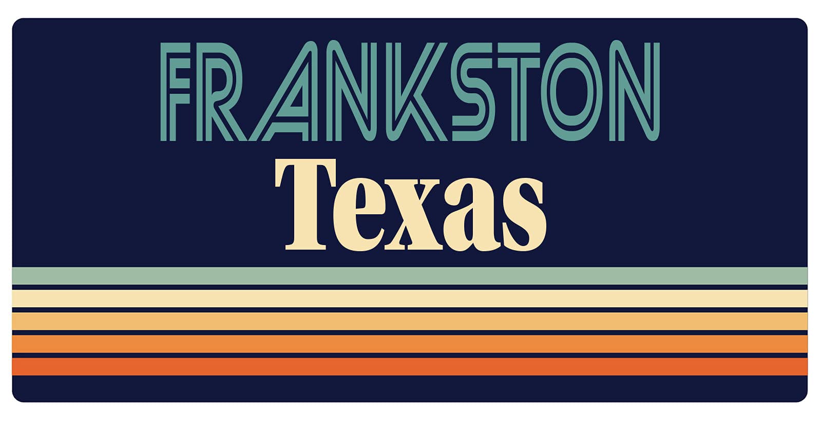 Frankston Texas 5 x 2.5-Inch Retro Fridge Magnet - Vintage Souvenir & Collectible for Refrigerators, Lockers & Metal Surfaces - Perfect for Home, Office & Travel Decor