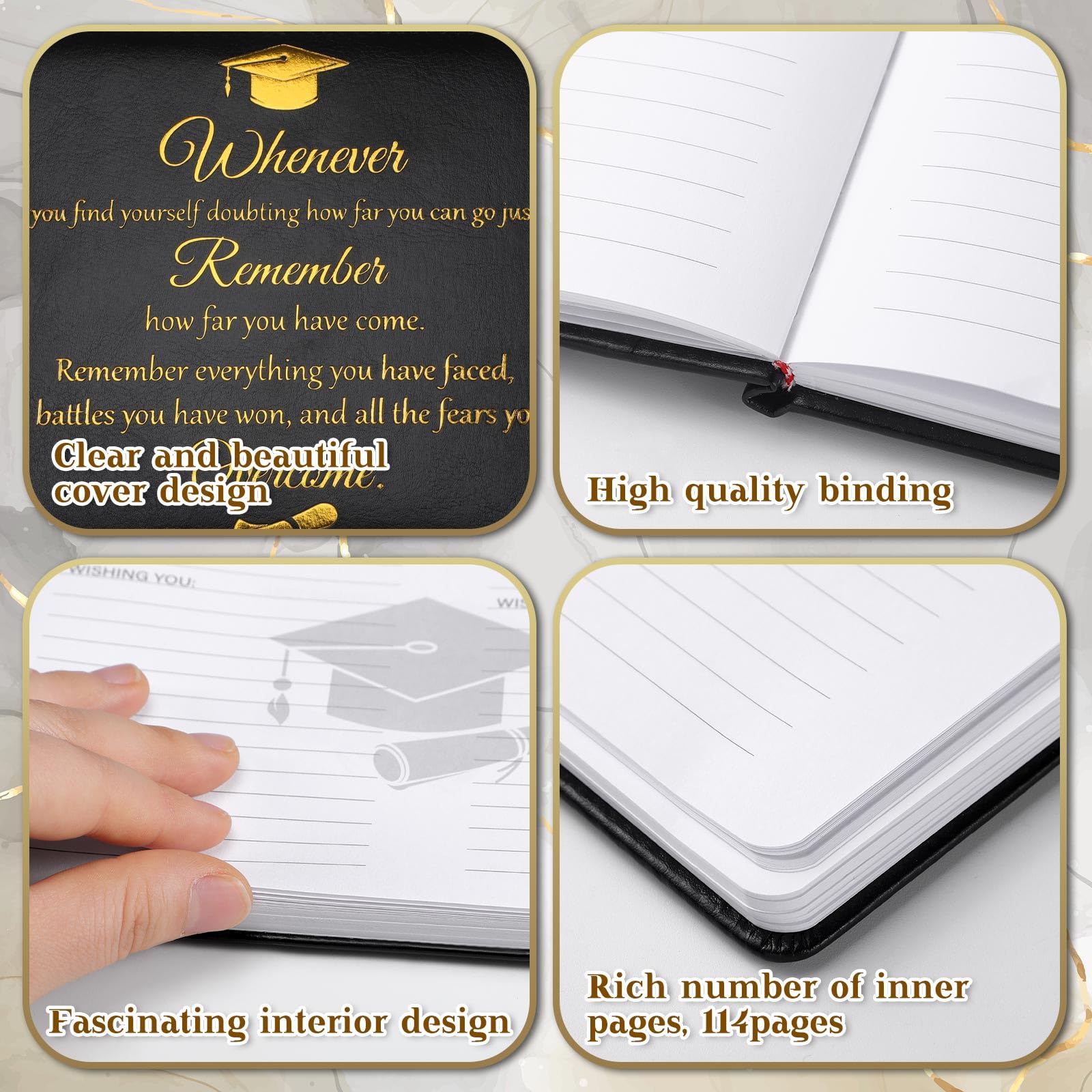 Geyoga Class of 2025 Graduation Guest Book with Pen - 6x8 Inch Memory Scrapbook for Senior Night, College Party & Graduation Gifts - Perfect for High School/University Graduation Ceremonies, Open House Events & Alumni Reunions