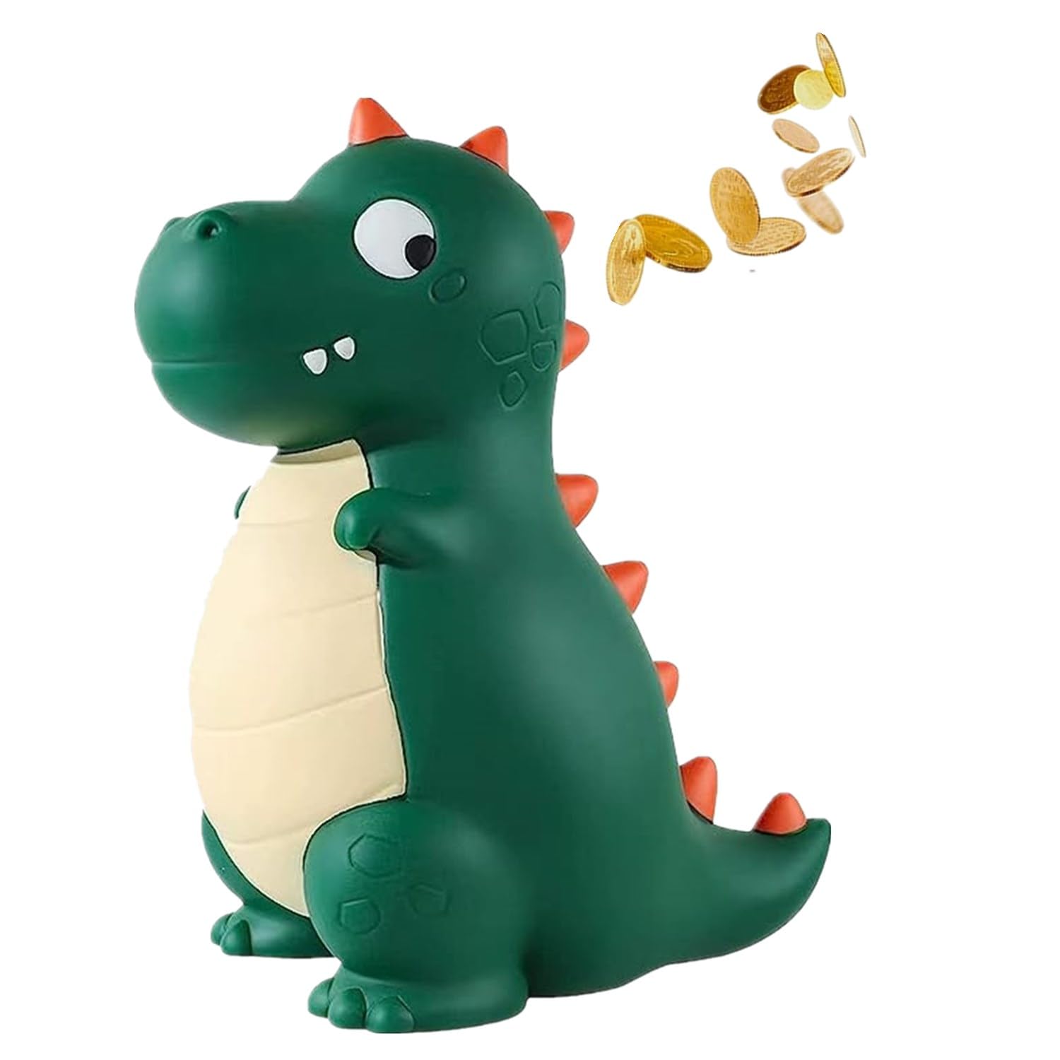 Dinosaur Piggy Bank for Kids - Unbreakable Plastic Money Bank, Cute Savings Box for Boys & Girls - Perfect Christmas & Birthday Gift (Green) - Ideal for Teaching Children Financial Responsibility & Fun Home Decor