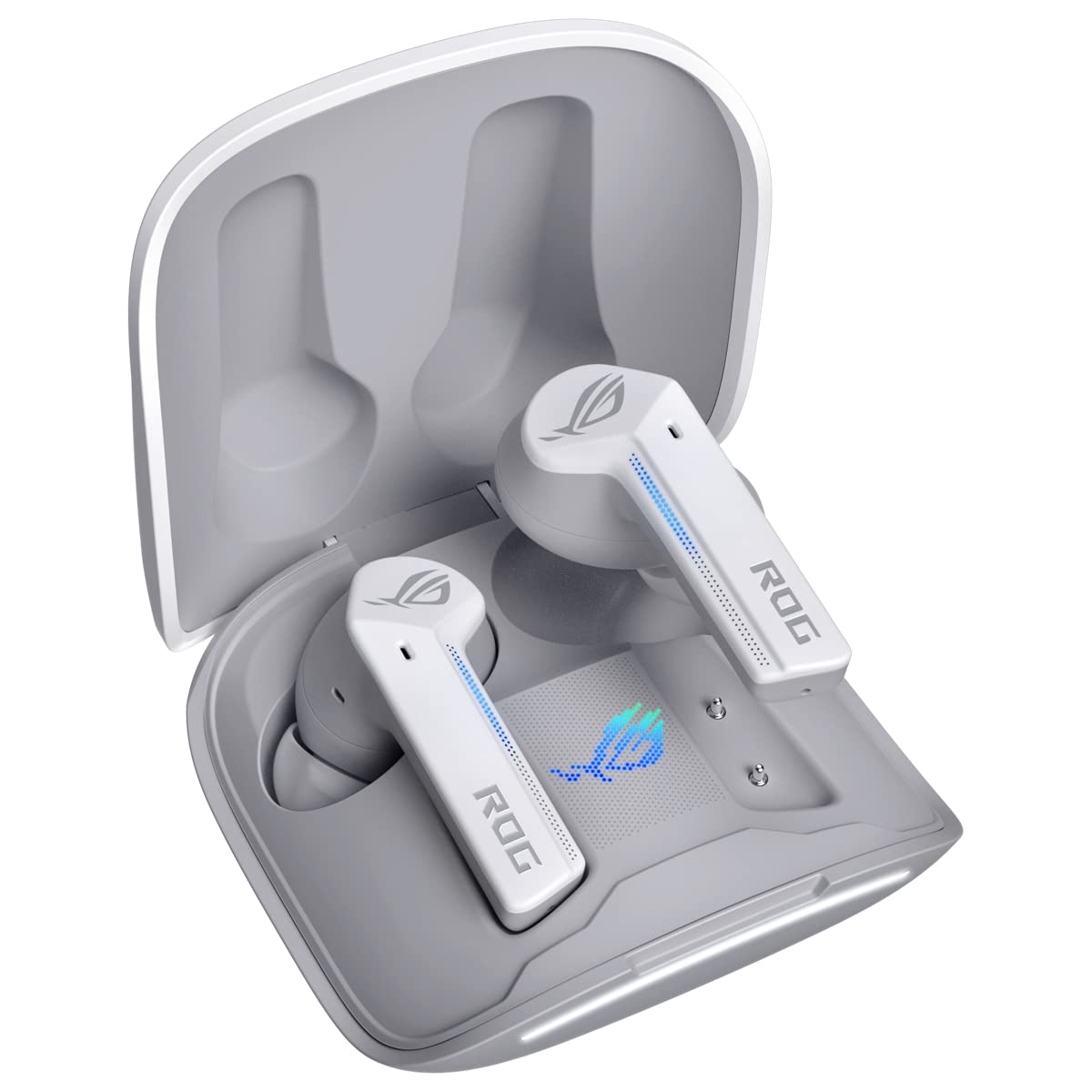 ASUS ROG Cetra True Wireless Gaming Earbuds - Low-Latency Bluetooth, Active Noise Cancelling, 27H Battery, IPX4 Waterproof, Wireless Charging (Moonlight White) | Perfect for Mobile Gaming, Workouts & Travel