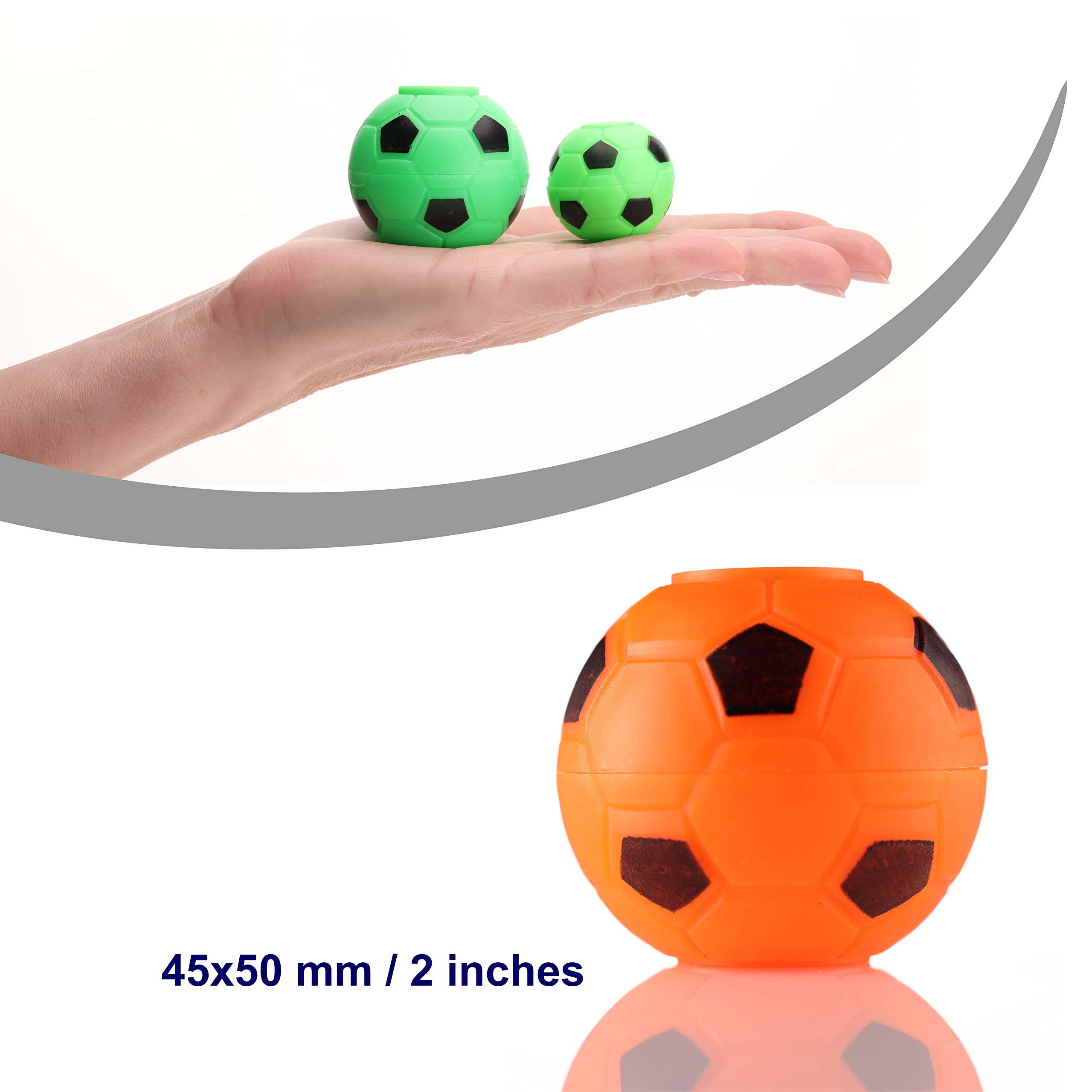 Entervending 2 Inch Fidget Spinner Balls Bulk Pack - 6 Piece Set with 6 Vibrant Colors - Stress Relief Toys for Kids & Adults - Perfect for Office, School, and Anxiety Relief