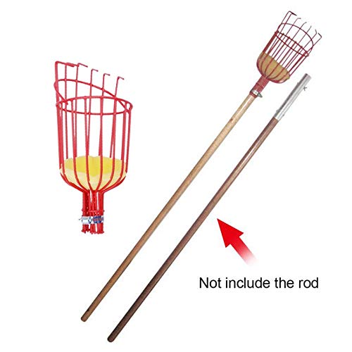 **Melitt Outdoor Deep Basket Garden Tool - Heavy Duty Metal Fruit Picker & Catcher for Harvesting Apples, Peaches, Pears - Perfect for Orchard, Farm, and Home Garden Use**