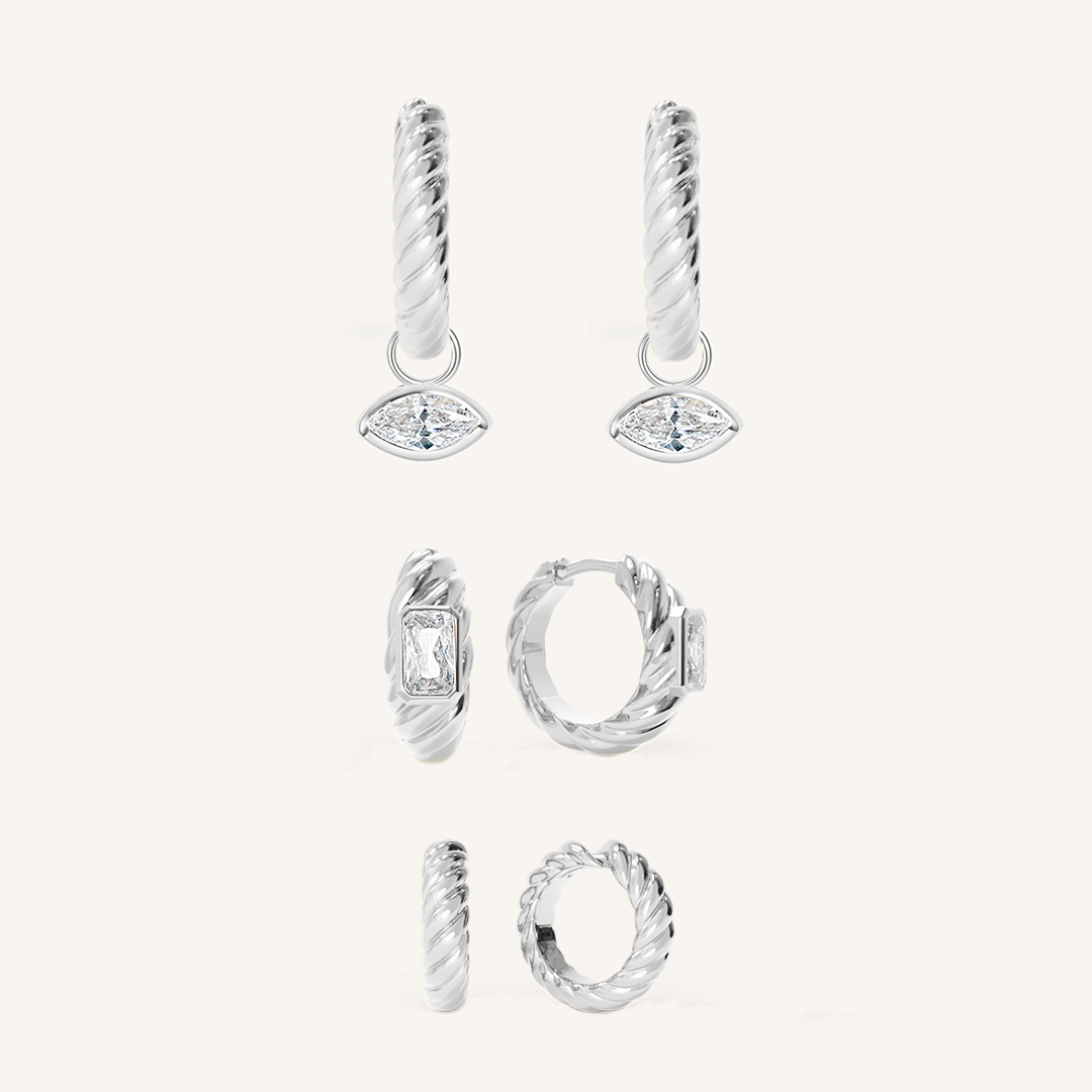 Louvre Earrings for Women - Elegant French-Inspired Dangle Earrings Set - Perfect for Parties, Weddings & Date Nights