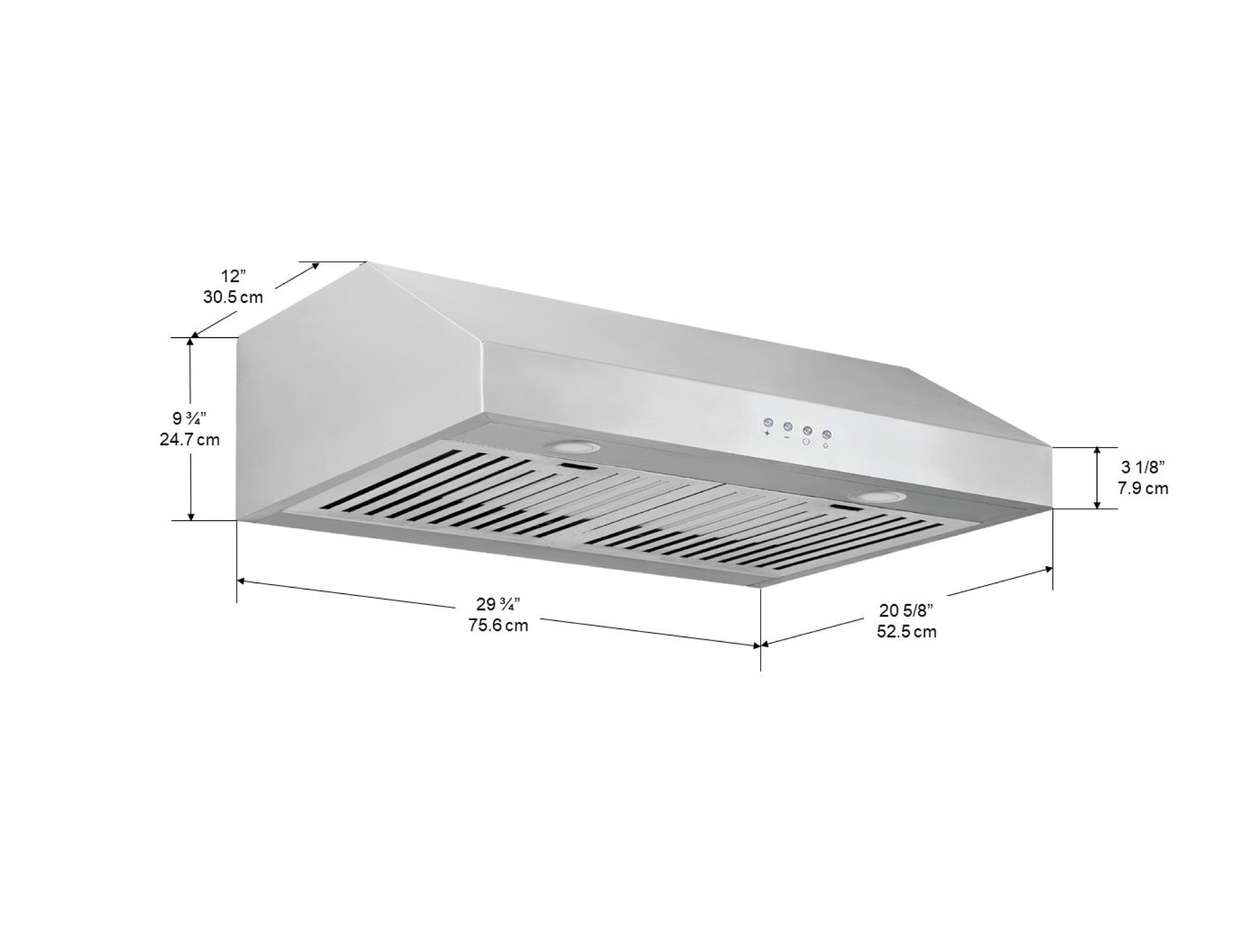 Advanta Pro Elite 30 Inch Stainless Steel Range Hood - Powerful 900 CFM Kitchen Ventilation with LED Lights - Perfect for Modern Home Cooking, Grilling & Baking
