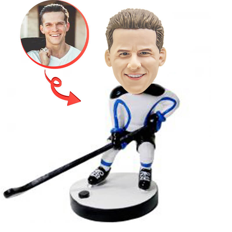 Custom Hockey Player Bobblehead - Personalized NHL Figurine Gift for Fans & Collectors | Perfect for Sports Decor, Fan Cave, and Game Day Celebrations