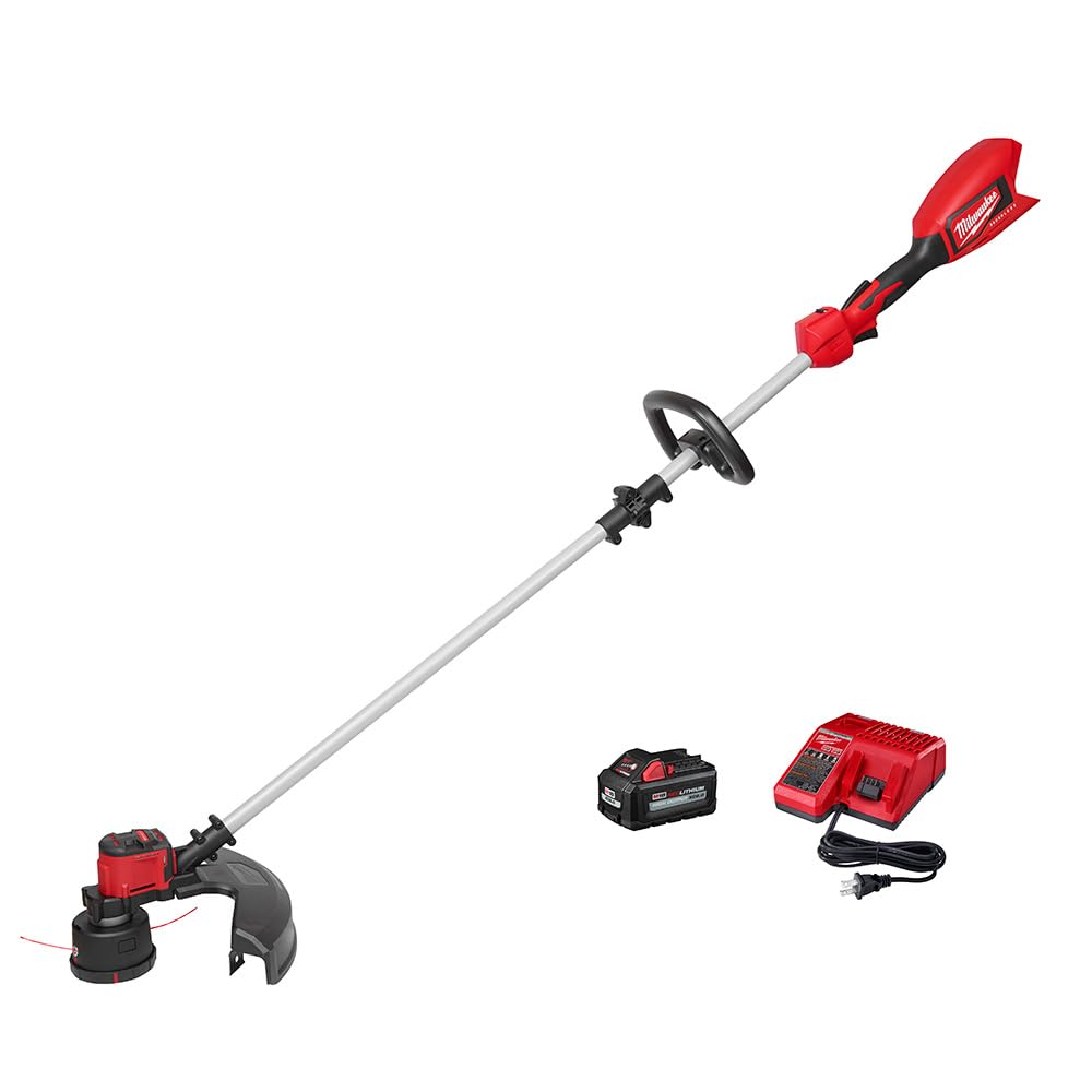 Milwaukee M18 18V Cordless Brushless String Trimmer Kit with 5.0Ah Battery & Charger (2828-21) - Perfect for Lawn Care, Yard Maintenance & Landscaping
