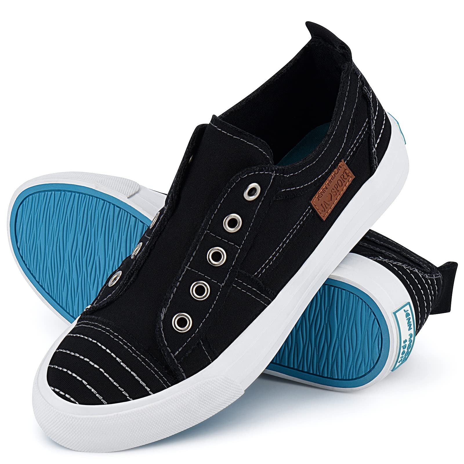 JENN ARDOR Women's Slip-On Canvas Sneakers - Comfortable Low Top Casual Walking Shoes for Women | Perfect for Everyday Wear, Errands & Light Activities