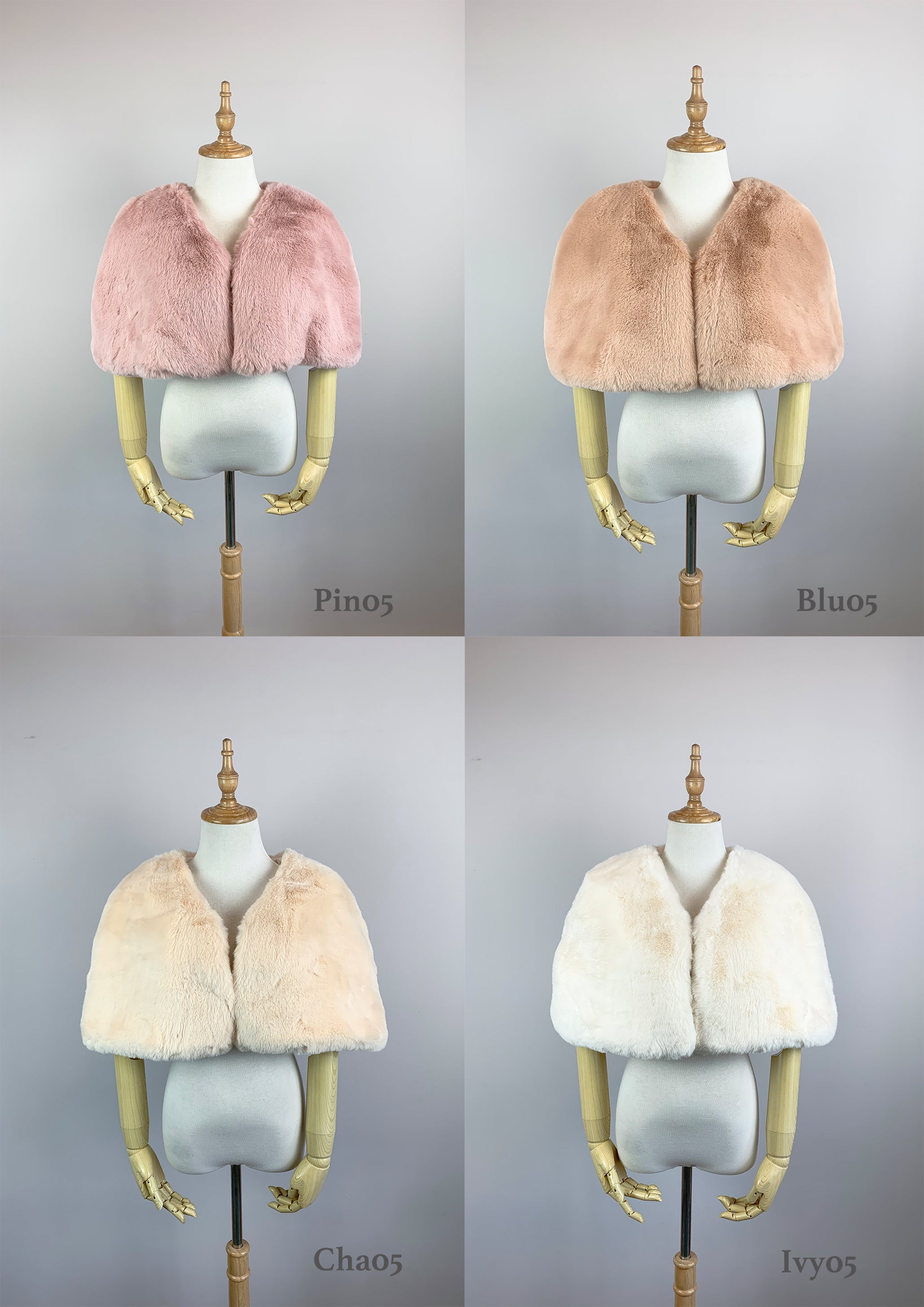 Elegant Red Faux Fur Wedding Cape - Georgina Red05 Bridal Shawl for Winter Weddings & Photoshoots