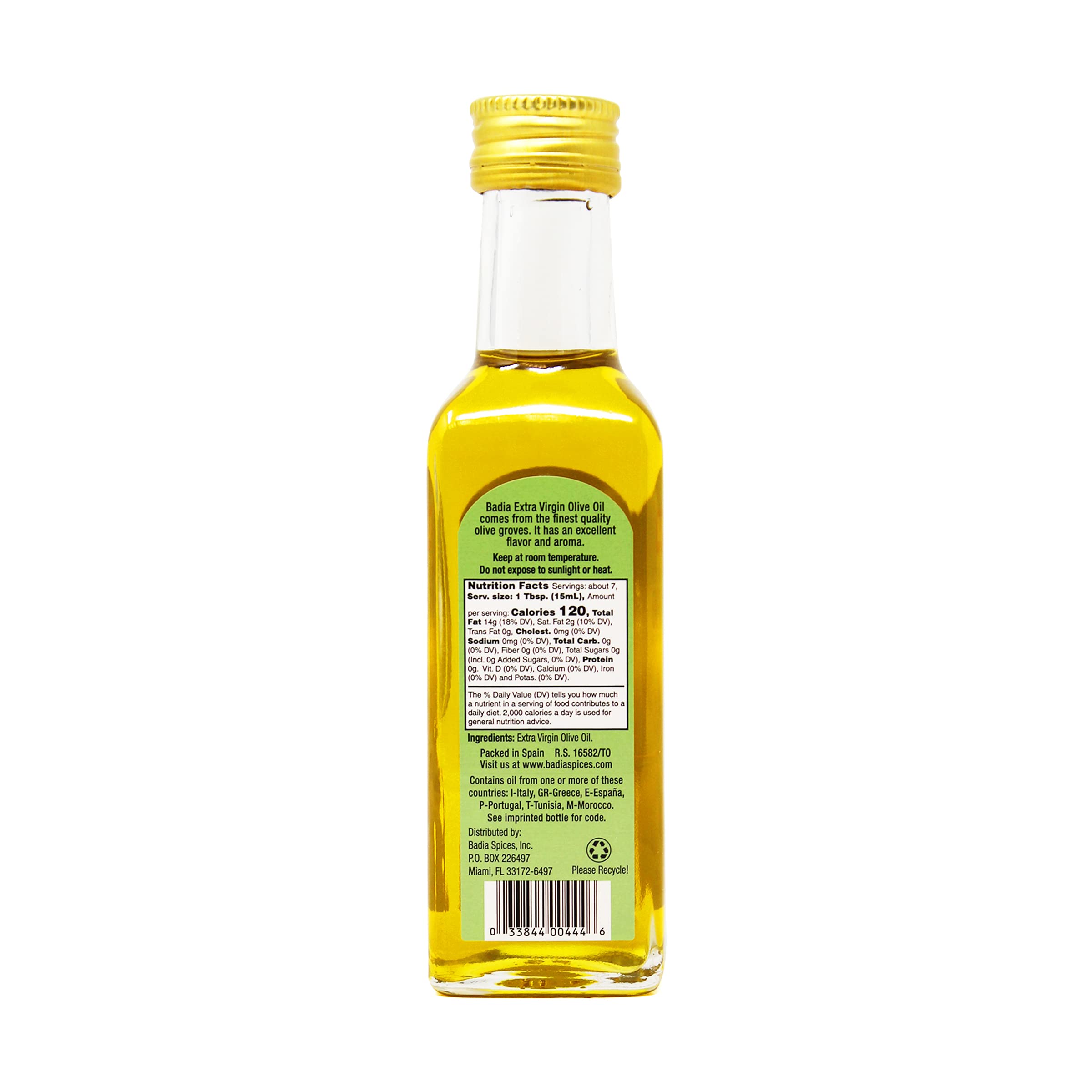 Badia Extra Virgin Olive Oil, 3.38 oz (Pack of 24) - Premium Cooking Oil for Salads, Pasta & Mediterranean Dishes