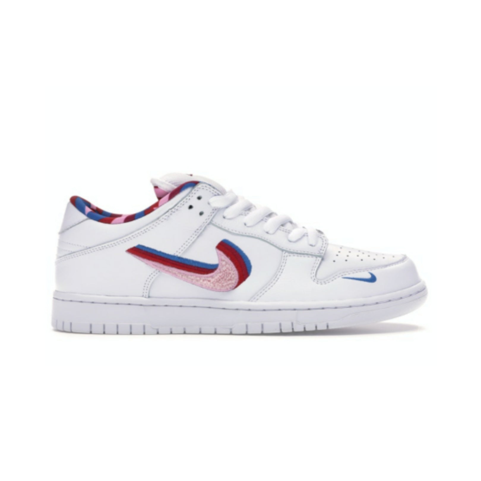 Nike SB Dunk Low Parra Sneakers - White, Red & Pink Colorway - Perfect for Skateboarding, Streetwear & Casual Fashion