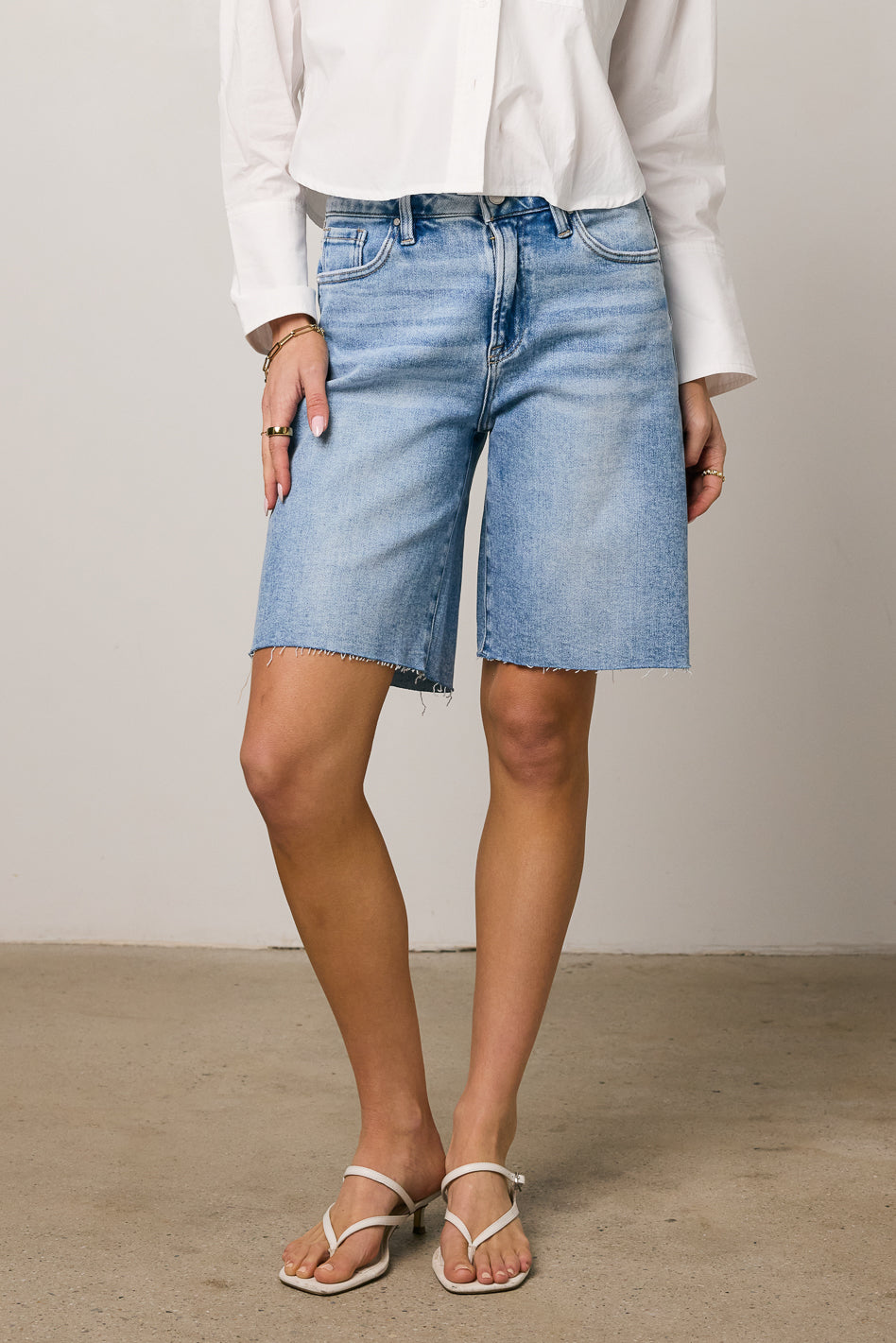 Alina Mid Rise Bermuda Shorts for Women - Comfortable Summer Casual Shorts | Perfect for Beach, Travel & Outdoor Activities | FINAL SALE