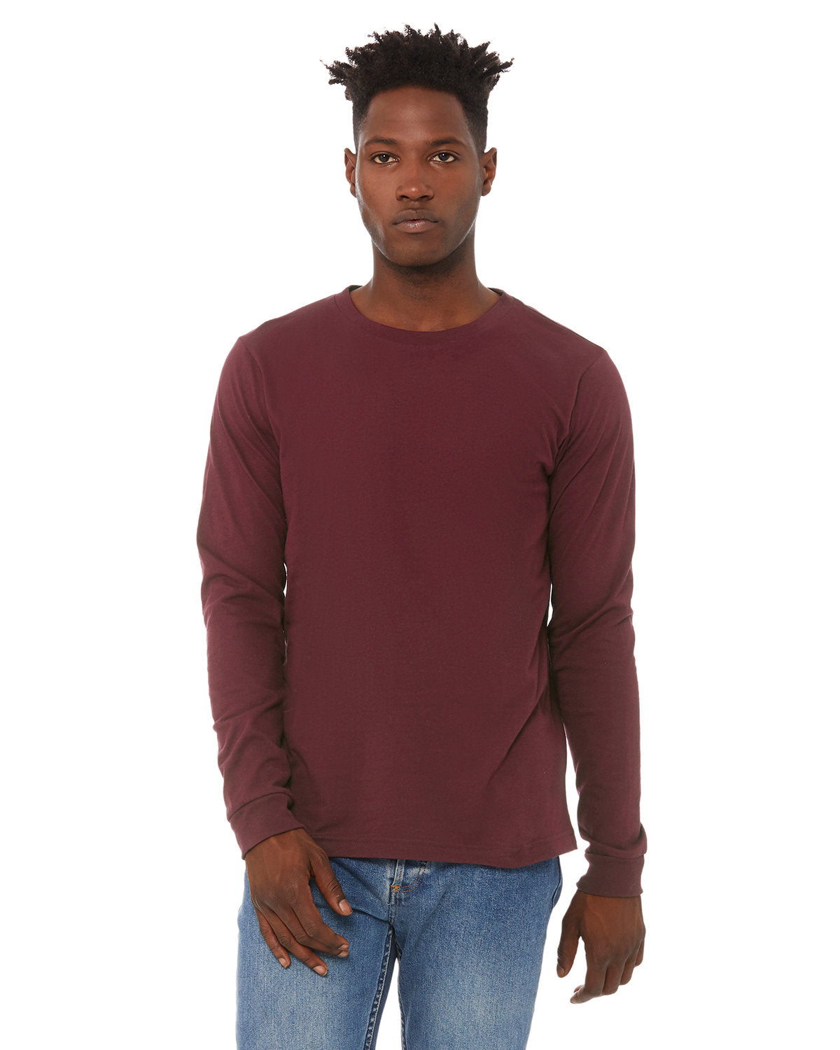 Bella + Canvas 3501 Unisex Jersey Long Sleeve T-Shirt | Soft Cotton Crewneck Tee for Men & Women | Perfect for Casual Wear, Layering & Everyday Comfort
