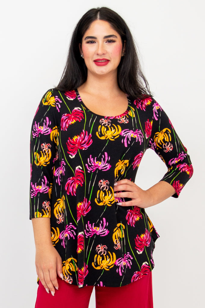 Jazz 3/4 Sleeve Top for Women - Soft Bamboo Fabric - Comfortable & Breathable - Perfect for Dance, Yoga & Casual Wear