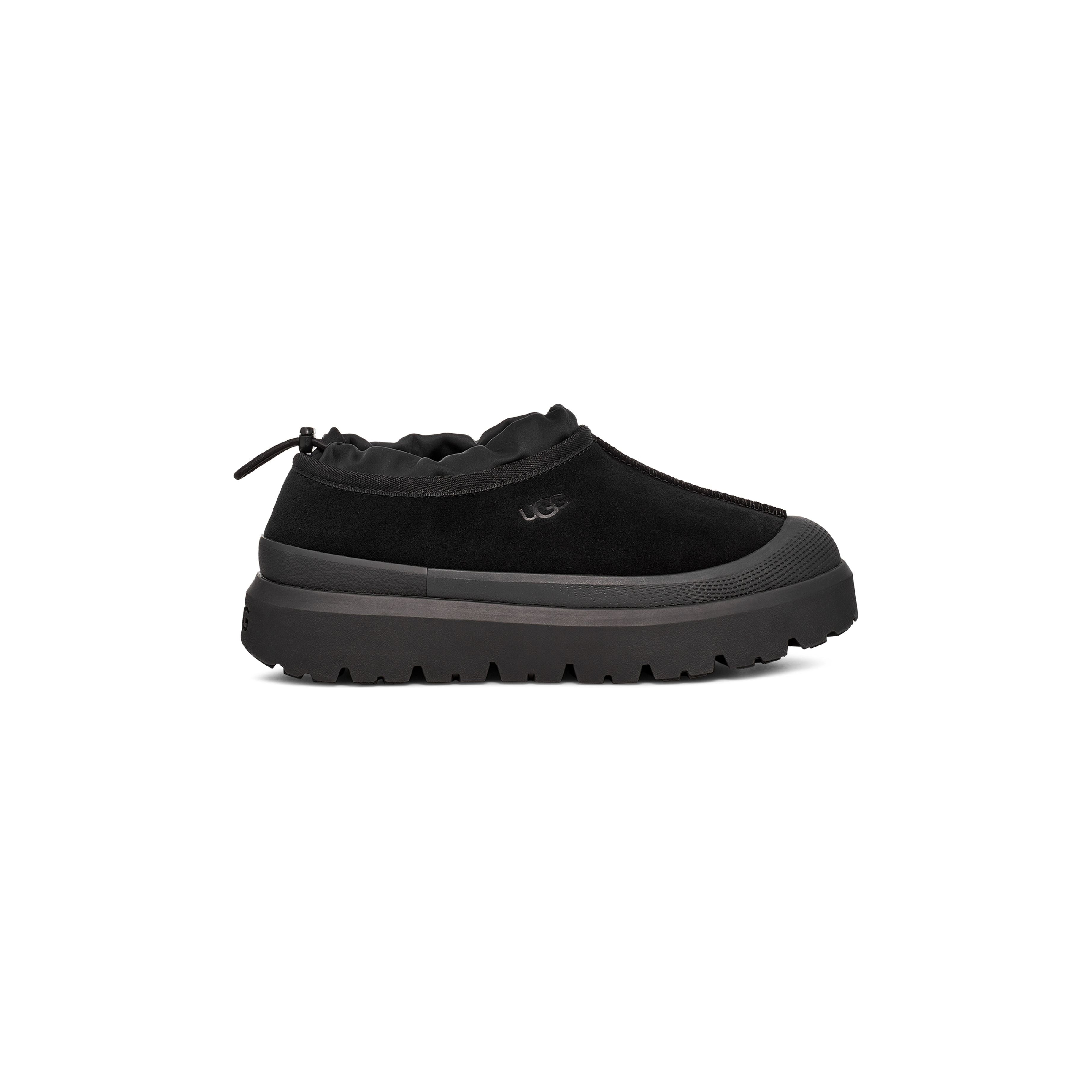 UGG All Gender Tasman Weather Hybrid Slippers - Black | Cozy Indoor/Outdoor House Shoes for Men & Women | Perfect for Home, Travel & Cold Weather
