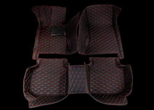 Premium Custom Fit All-Weather 3D Car Floor Mats for Acura MDX 2014-2017 (7-Seater) - Luxury Black/Red Interior Protection - Perfect for Daily Commute, Road Trips & Family Adventures