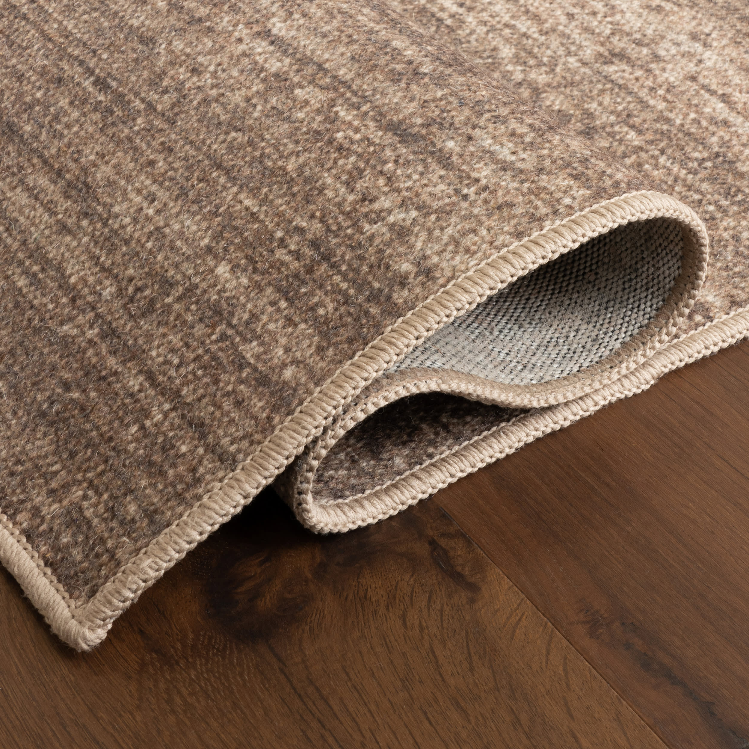 Evelina Vintage Solid Washable Rug - Brown | Non-Slip Soft Area Rug for Living Room, Bedroom & Office | Machine Washable & Durable