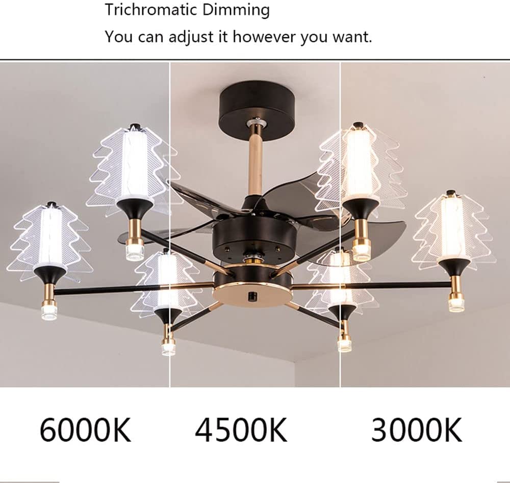 Modern Invisible Ceiling Fan with Light - Remote Control, Silent & Energy Efficient for Living Room, Bedroom, Dining Room | Perfect for Home Cooling & Stylish Lighting