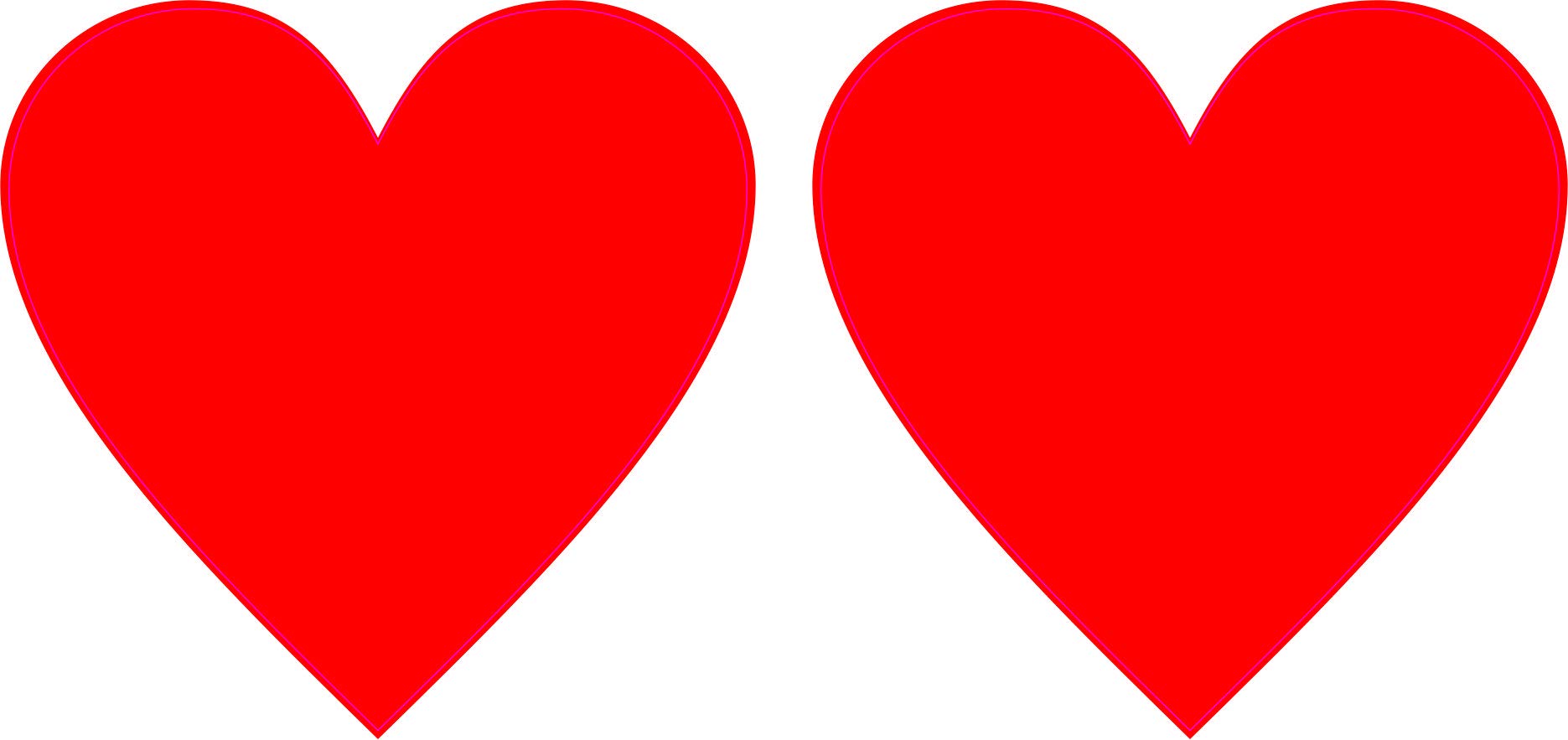 Red Heart Vinyl Stickers - 2 Pack (3x3 Inches) Waterproof Decals for Laptops, Water Bottles & DIY Crafts - StickerTalk Premium Stickers