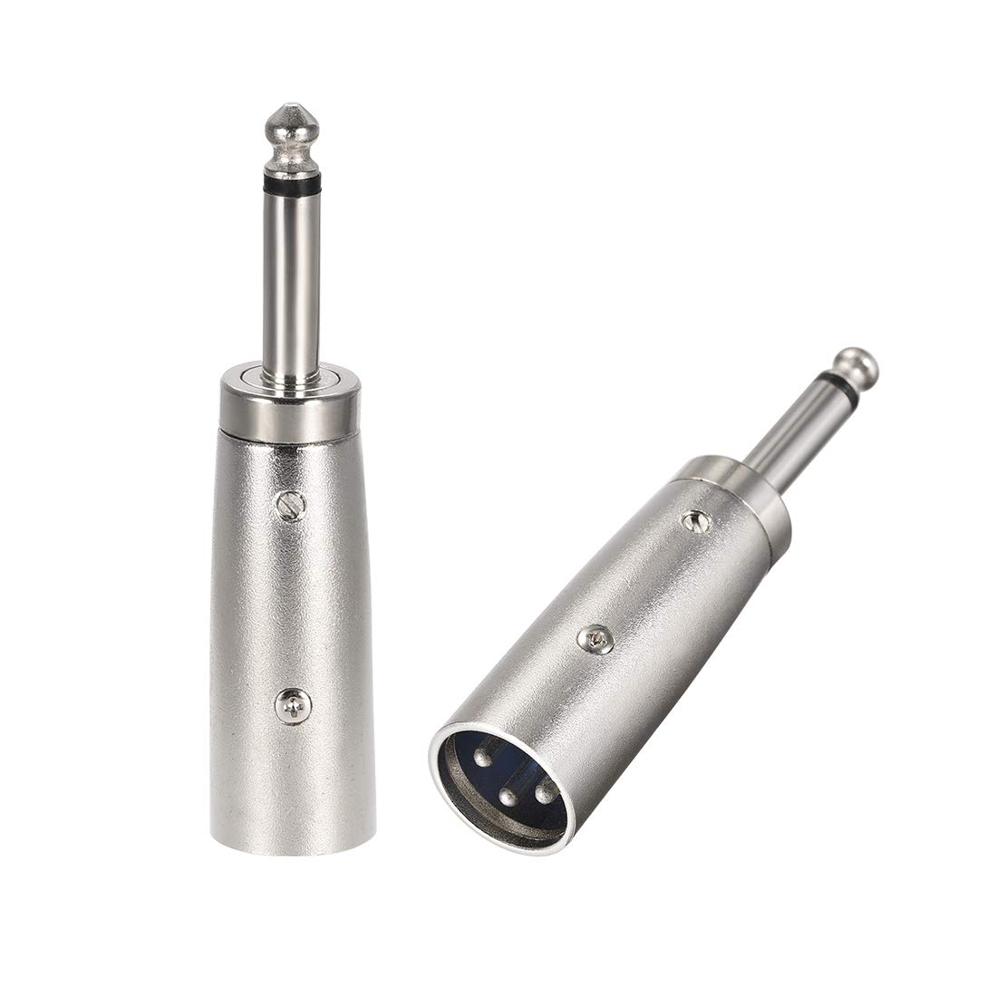 Professional XLR Male to 1/4 Inch TRS Male Adapter - Gold Plated Audio Gender Changer Connector for Microphones, Instruments & Studio Equipment - Perfect for Live Performances, Recording Sessions & DJ Setups (2-Pack)