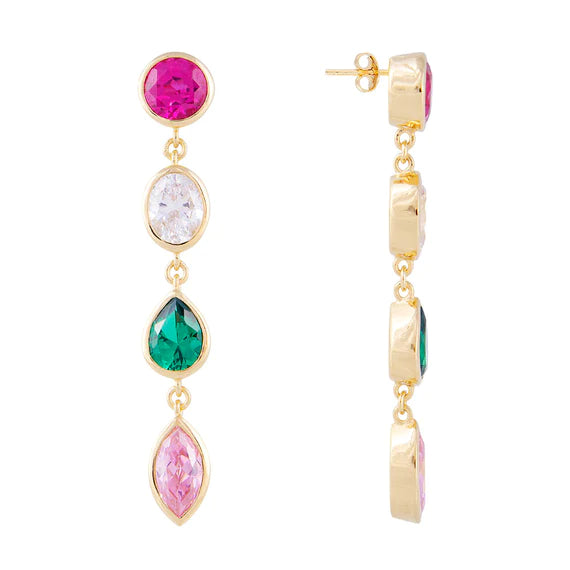FAIRLEY Lagos Cocktail Earrings for Women - Elegant Gold Dangle Earrings for Party, Wedding & Evening Wear - Perfect Gift for Her