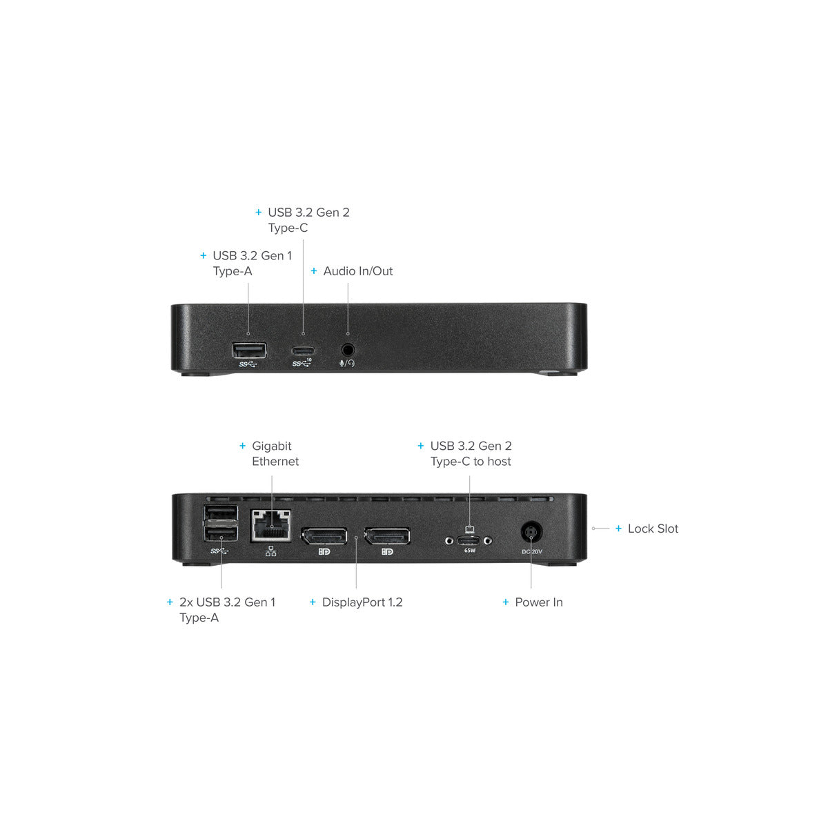 Universal USB C Docking Station with 4K HDMI, DisplayPort & 65W PD - Perfect for Home Office, Gaming & Multi-Monitor Setup