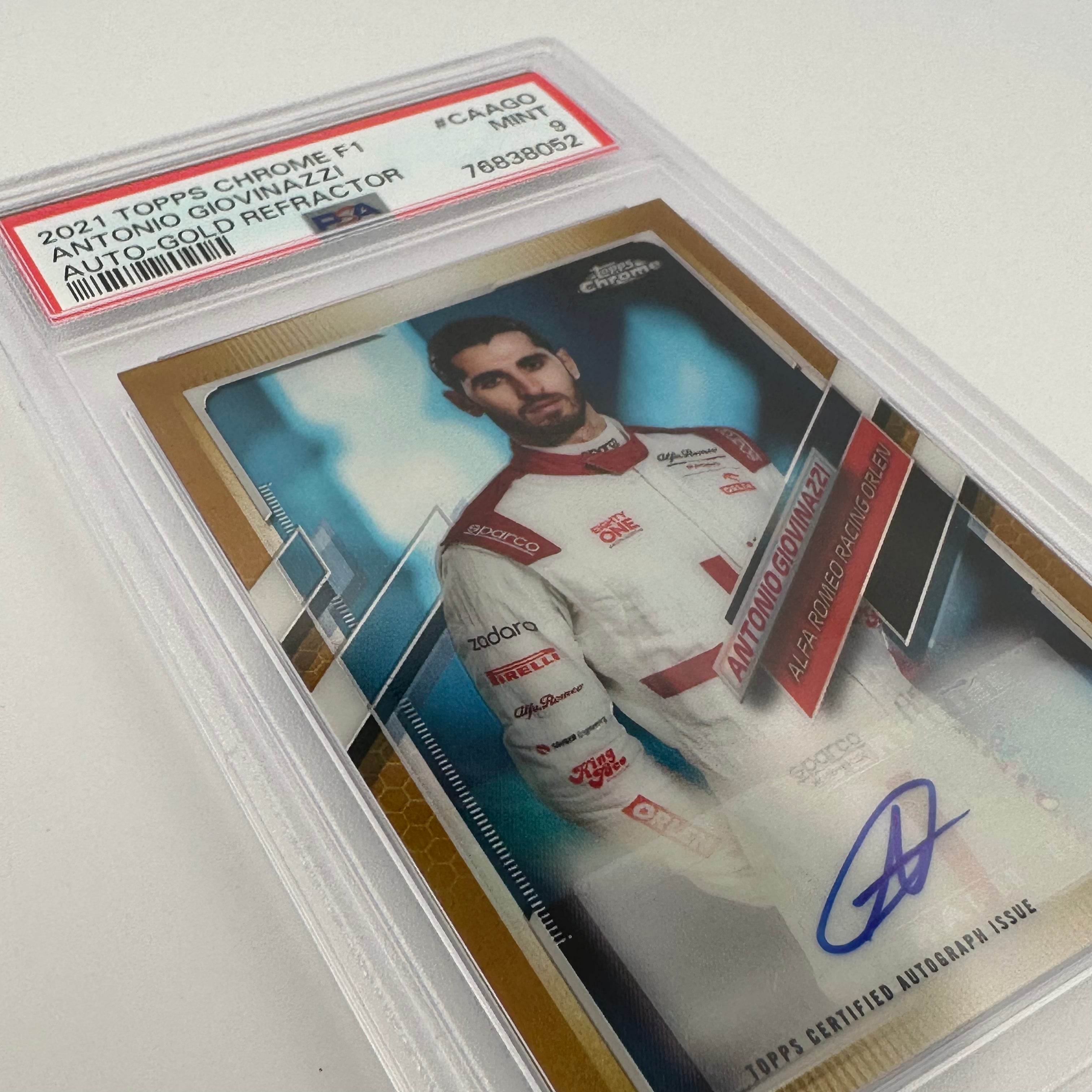 PSA 9 Antonio Giovinazzi #CAAGO 35/50 Gold Refractor Auto - Perfect for F1 Collectors & Racing Memorabilia Enthusiasts