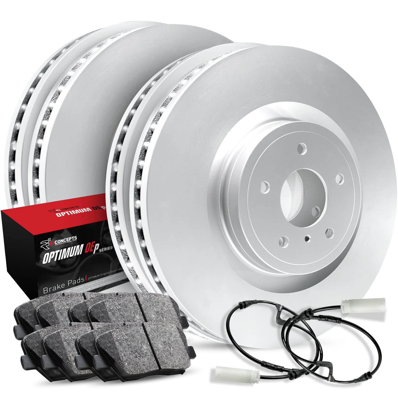 High-Performance Front & Rear Carbon Brake Rotors with Optimum OEP Pads & Sensor Wire - CPB.40001.64 - Perfect for Racing, Track Days & High-Speed Driving