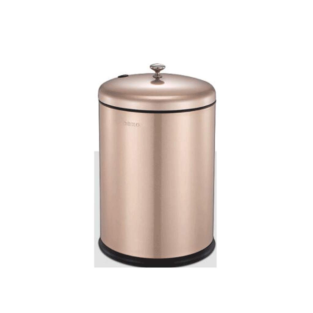 Premium Stainless Steel Tea Residue Bin - Champagne Gold Kung Fu Tea Accessory with Filter for Home & Office - Perfect for Chinese Tea Ceremony, Coffee Table Waste Disposal & Tea Brewing Stations