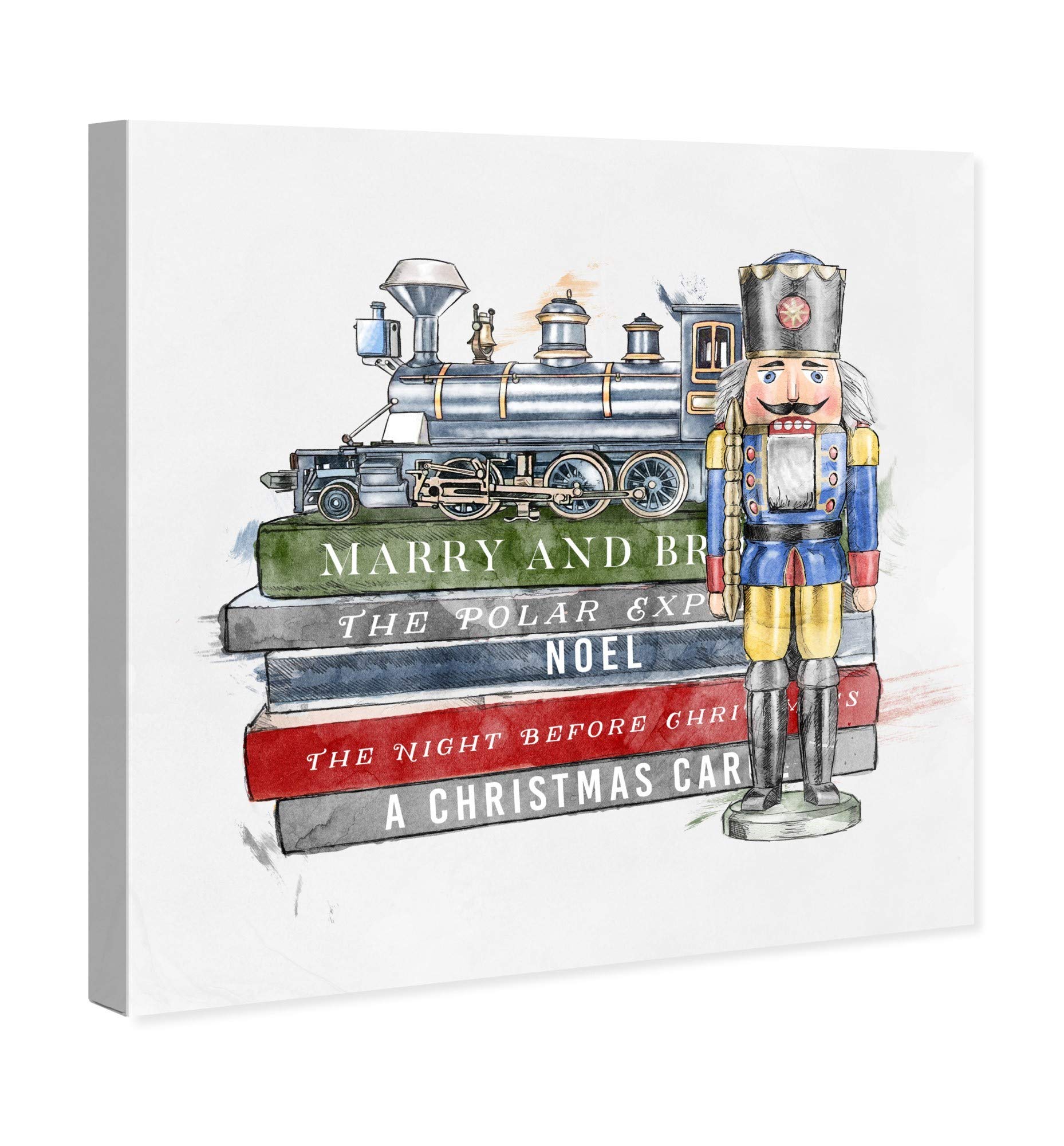 Wynwood Studio Seasonal Wall Art Canvas Prints 'Festive Books and Toys' - 30