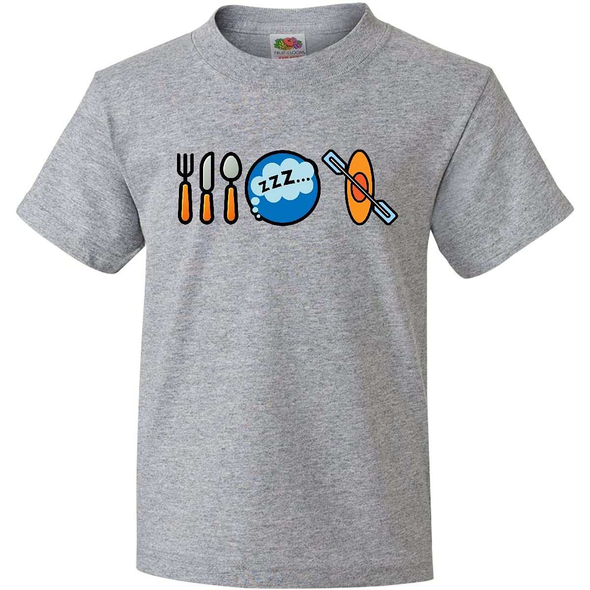 Inktastic Kayaking Eat Sleep Kayak Youth T-Shirt - Comfortable & Fun Graphic Tee for Kids Who Love Kayaking & Outdoor Adventures