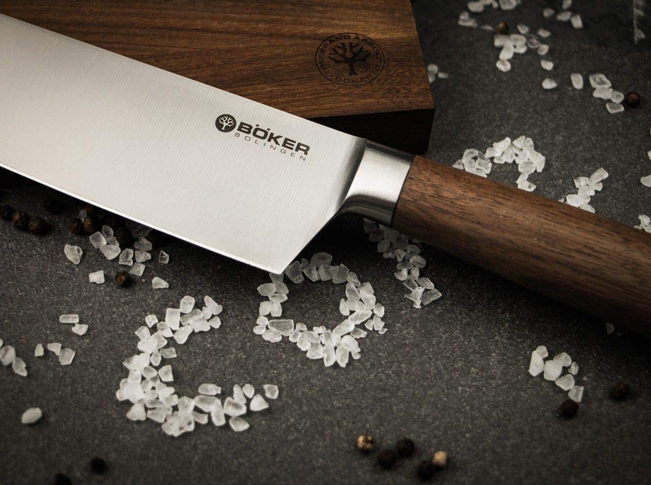 Boker Core Chef's Kitchen Knife 8-Inch Professional German Steel - Premium Cooking Knife for Chefs & Home Cooks - Perfect for Slicing, Dicing & Meal Prep