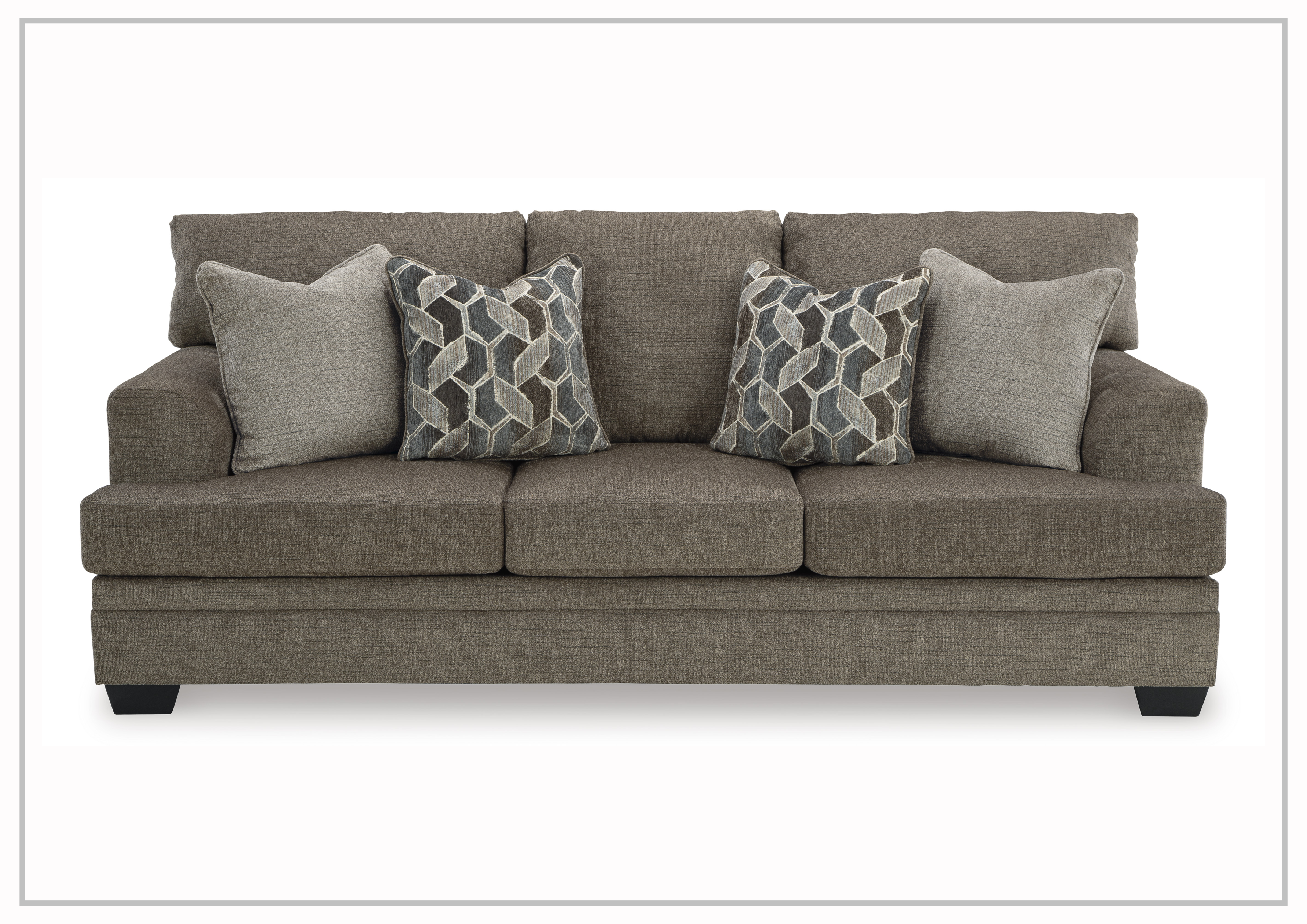 Gio Italia Seabrook 3-Seater Queen Sofa Bed with Taupe Upholstery - Convertible Sleeper Sofa for Living Room, Guest Room & Small Spaces