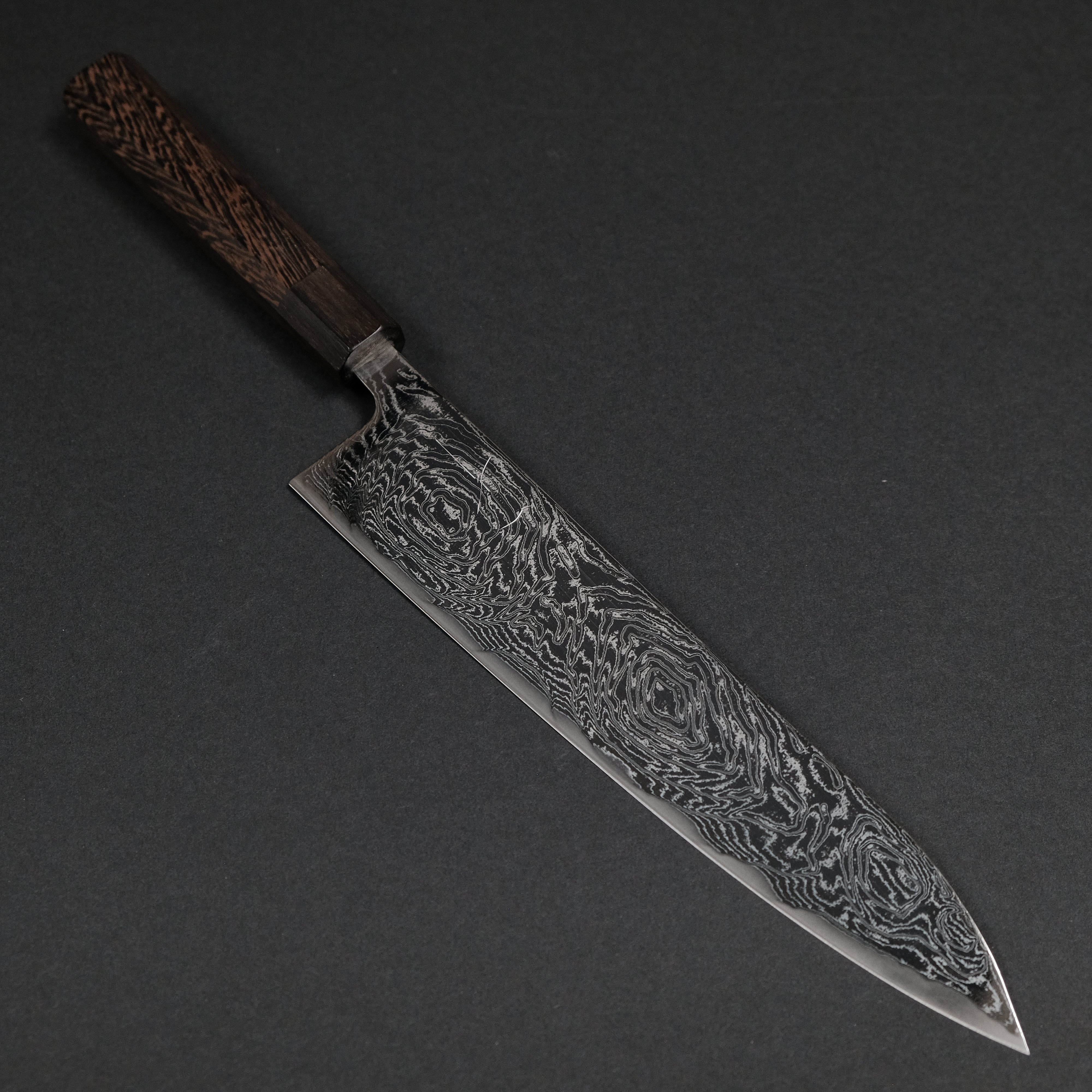 Hitohira Futana Nickel Damascus Gyuto 240mm Japanese Chef Knife with Tagayasan Wood Handle - Professional Kitchen Tool for Slicing, Dicing & Meat Cutting