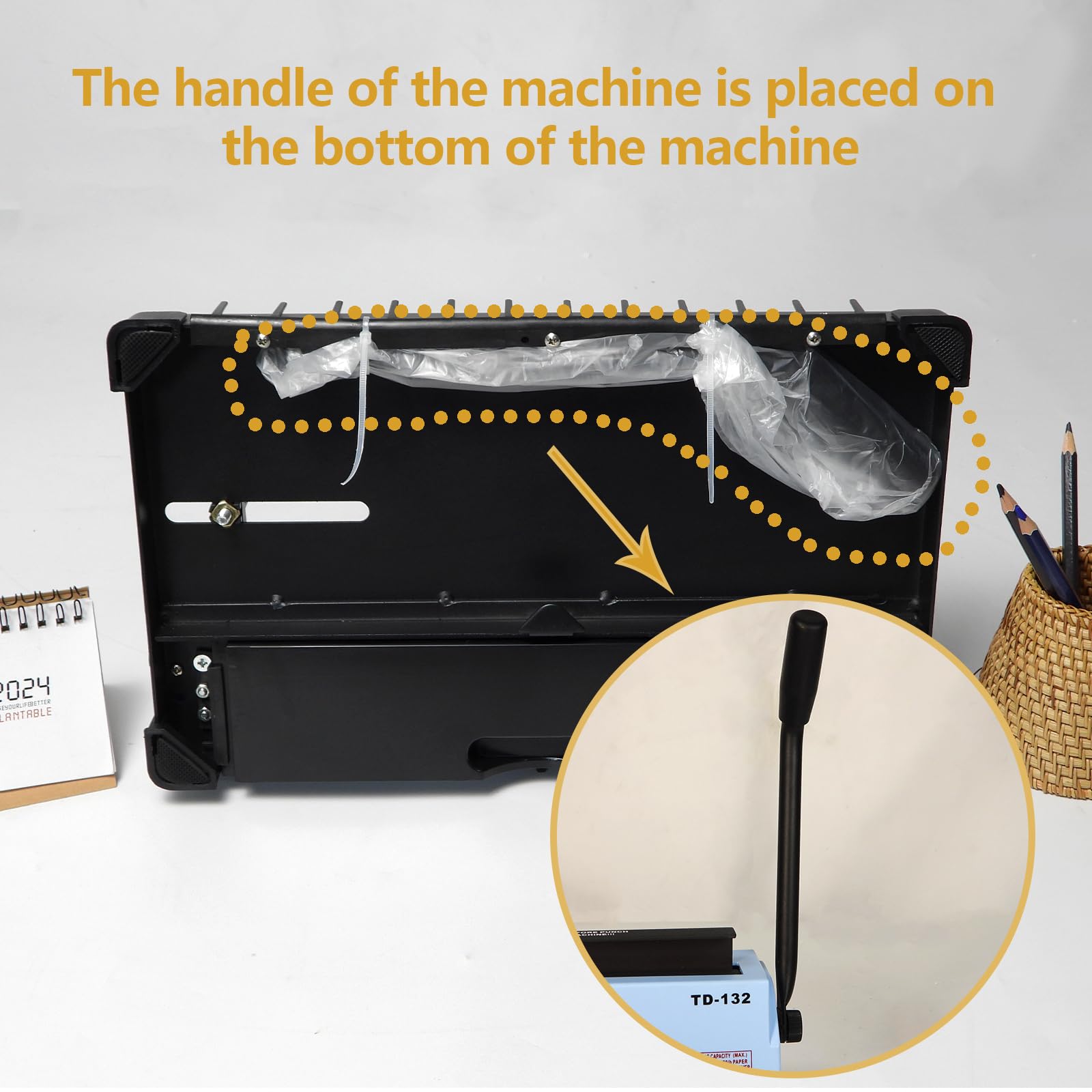 Rayson TD-132 32-Hole Wire Binding Machine with Spiral Coil Binder | 3:1 Pitch | Punches 12 Sheets & Binds 120 Pages | Durable Metal Construction | Perfect for Office, School, and Home Document Binding Projects