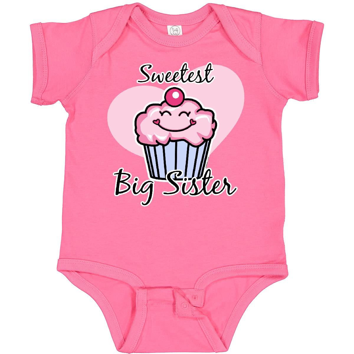 Inktastic Sweetest Big Sister Baby Bodysuit - Cute Sibling Outfit for Newborns & Toddlers - Perfect for Family Photos, Baby Showers & Matching Sister Gifts