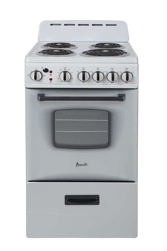 Avanti ERU200P0W 20-Inch Electric Range Stove - Compact Kitchen Appliance for Small Spaces, Apartments & RVs - Perfect for Cooking, Baking & Meal Prep