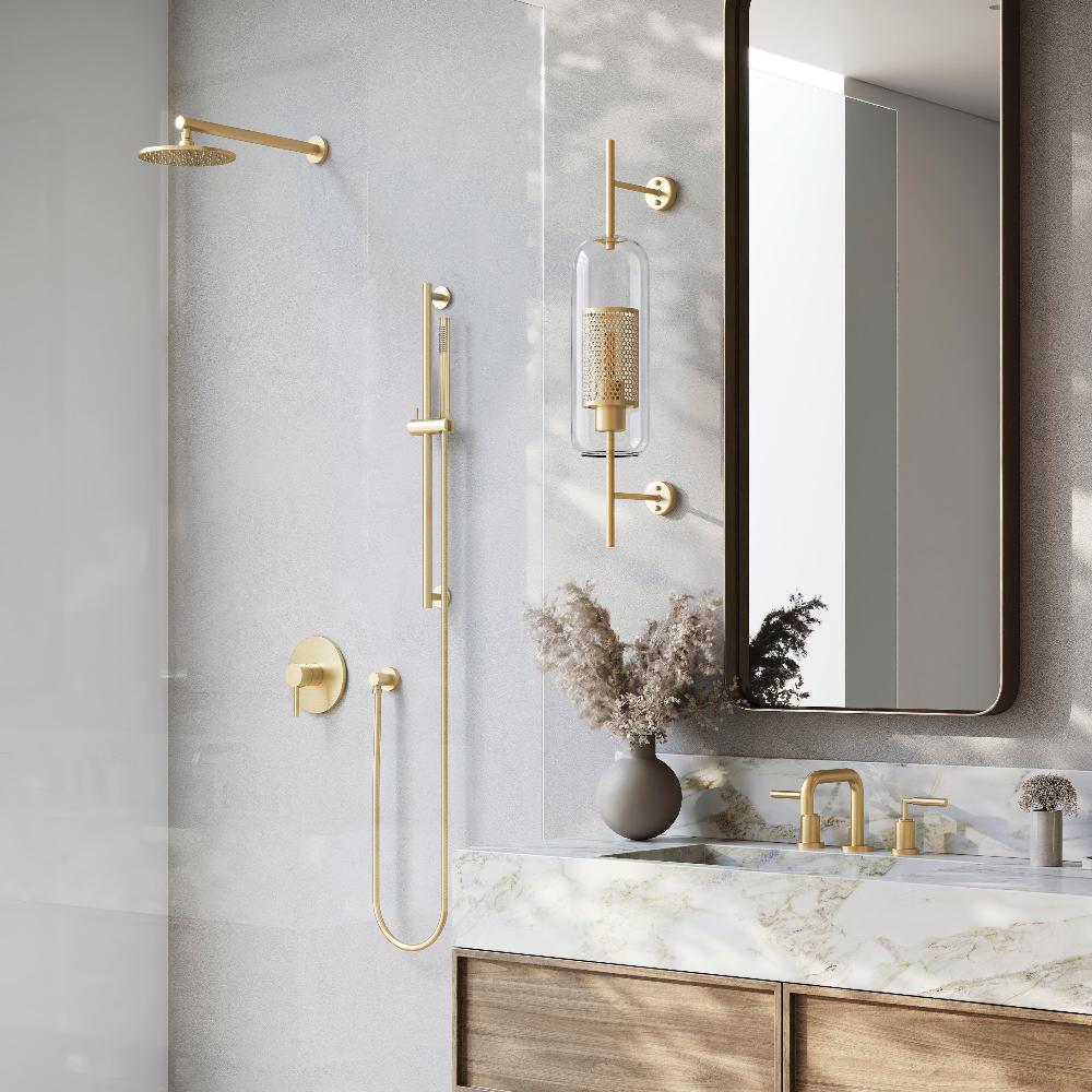 ZLINE El Dorado Rainfall Shower System in Polished Gold - Luxury Bathroom Fixture with Adjustable Showerhead for Spa-Like Experience (Perfect for Master Bathrooms & Home Renovations)