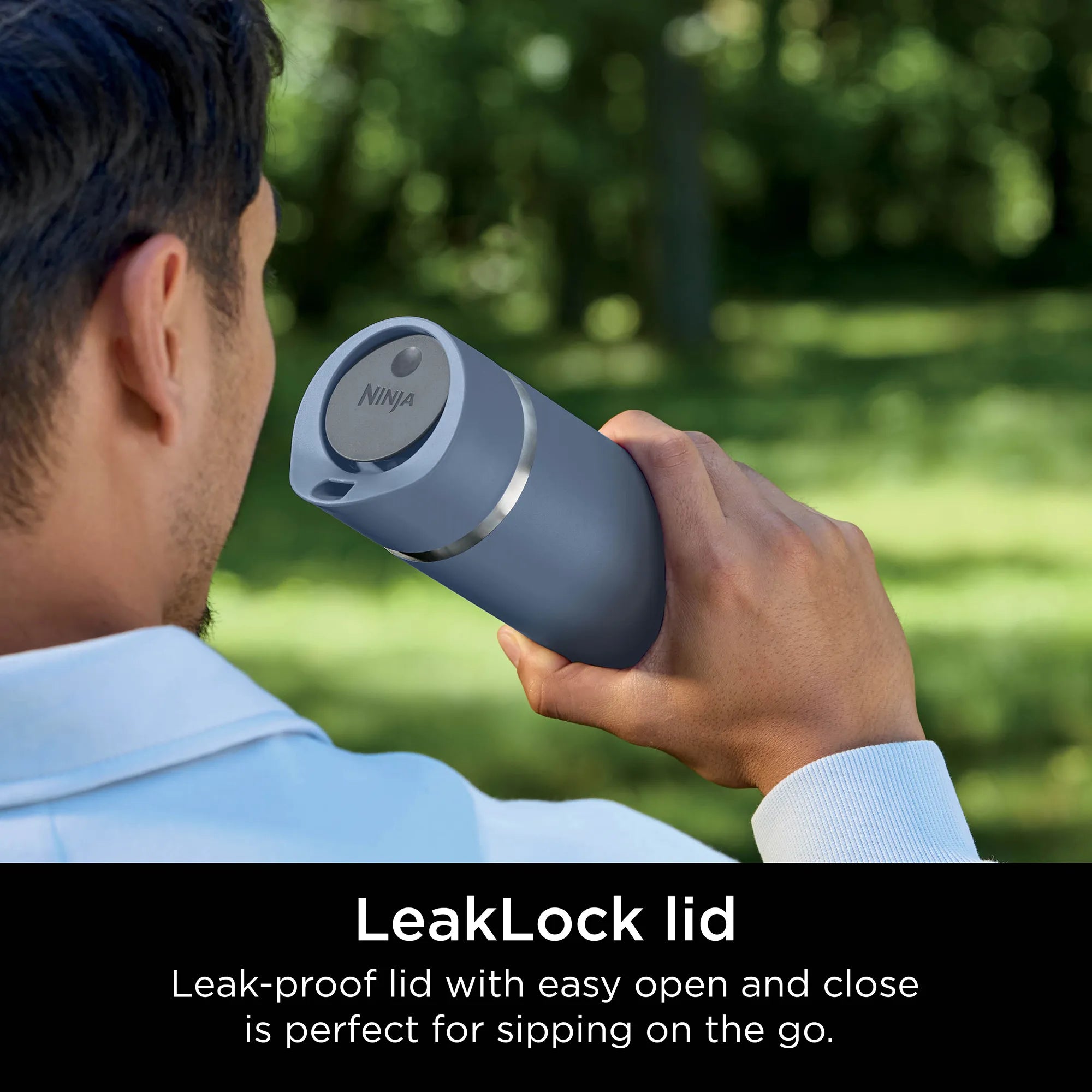 Ninja Sip Perfect 354ml Insulated Stainless Steel Water Bottle - Leak Proof, BPA Free, Keeps Drinks Hot/Cold for 24 Hours - Ideal for Gym, Hiking, Office & Travel