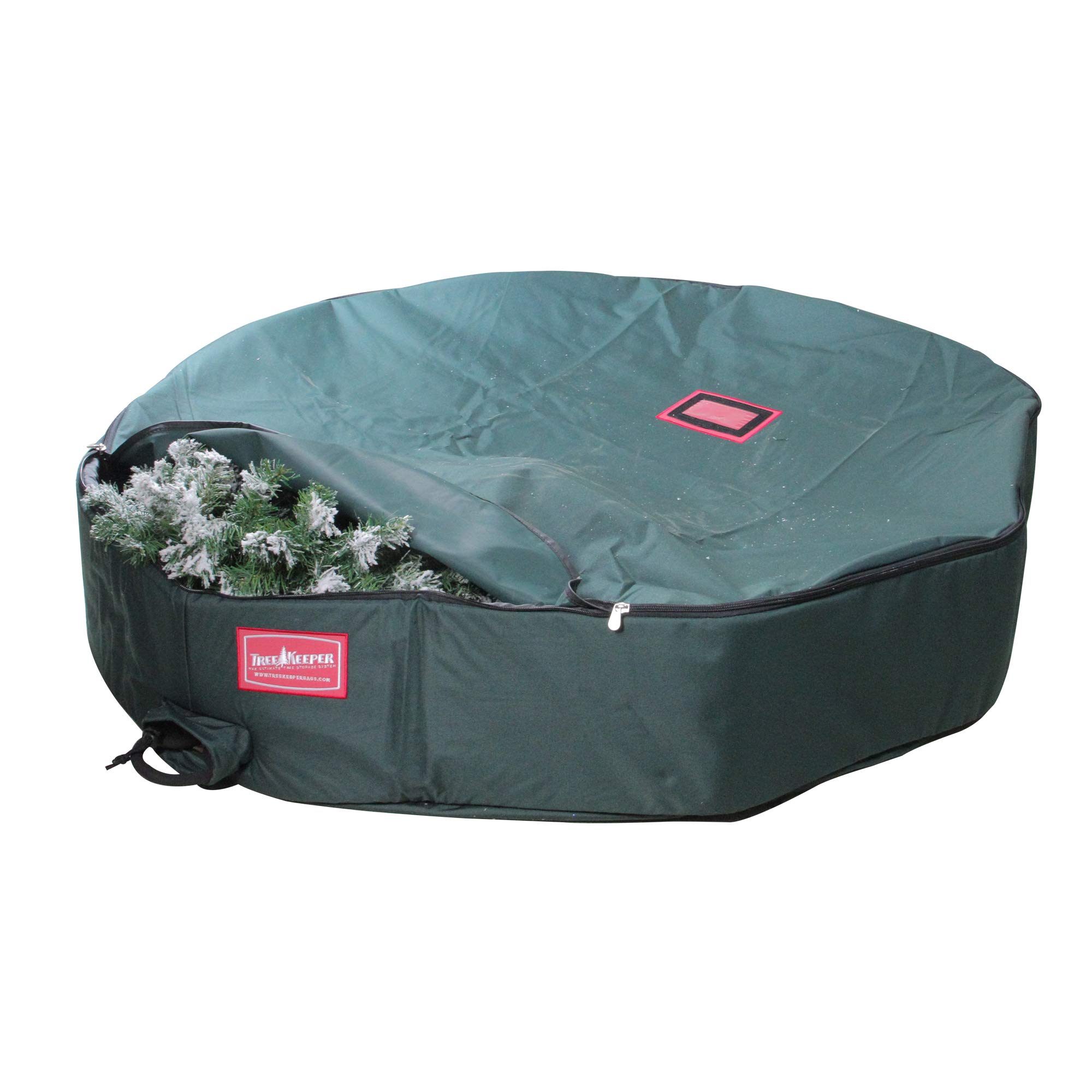TreeKeeper 48 Inch Christmas Wreath Storage Bag - Hanging Protective Organizer for Holiday Decorations | Perfect for Attic, Garage or Closet Storage